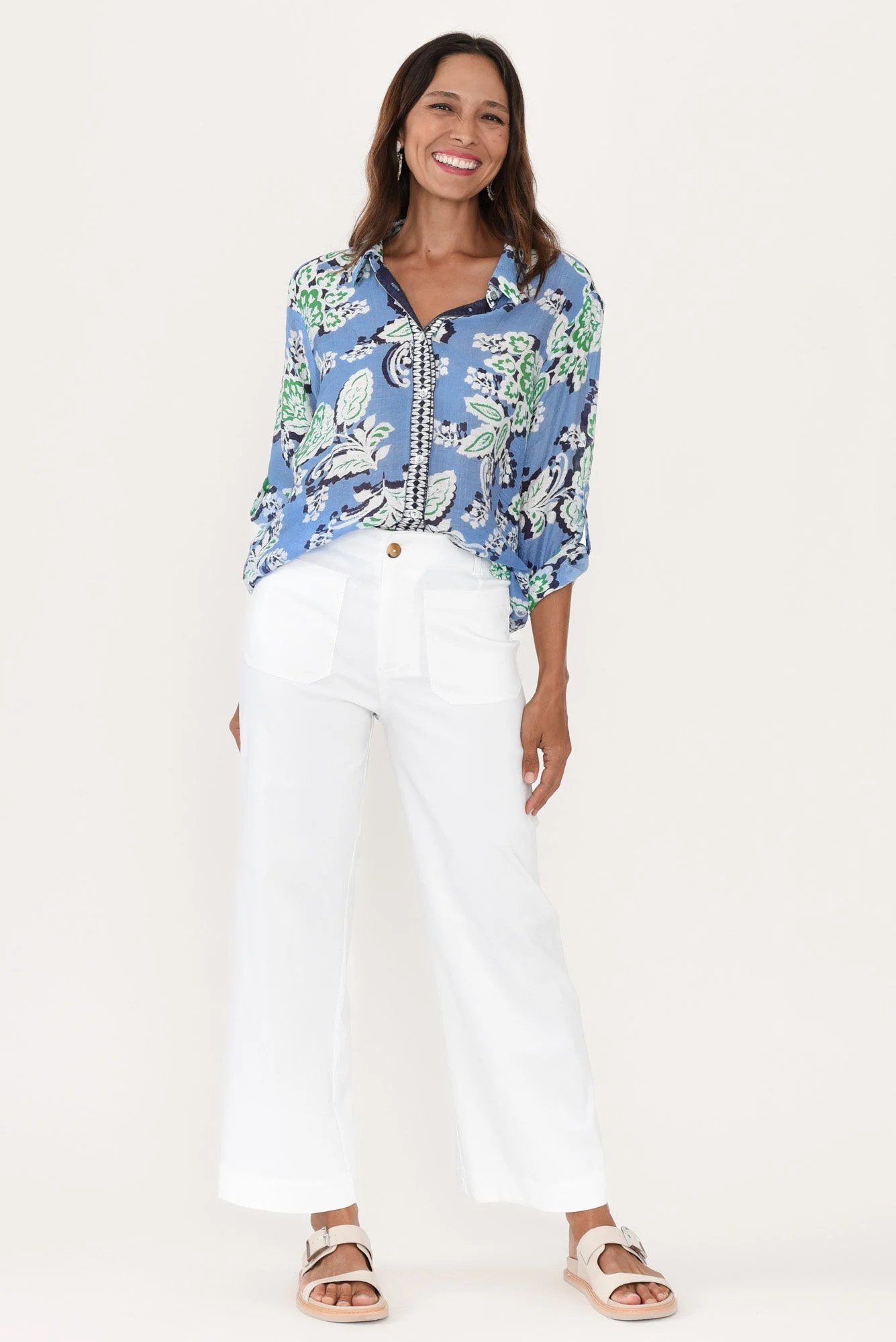Marine White Straight Leg Pants - Image 2