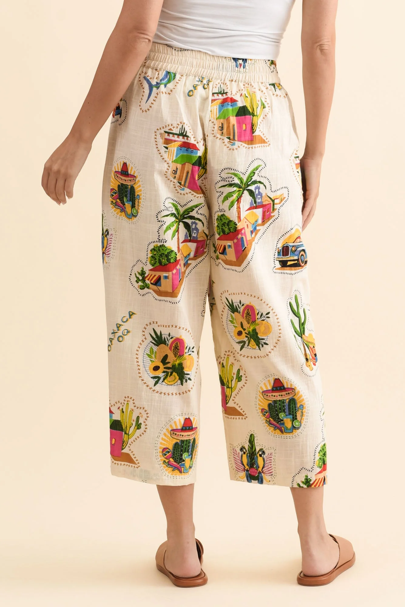 Marla Natural Fiesta Wide Leg Pants - Image 4