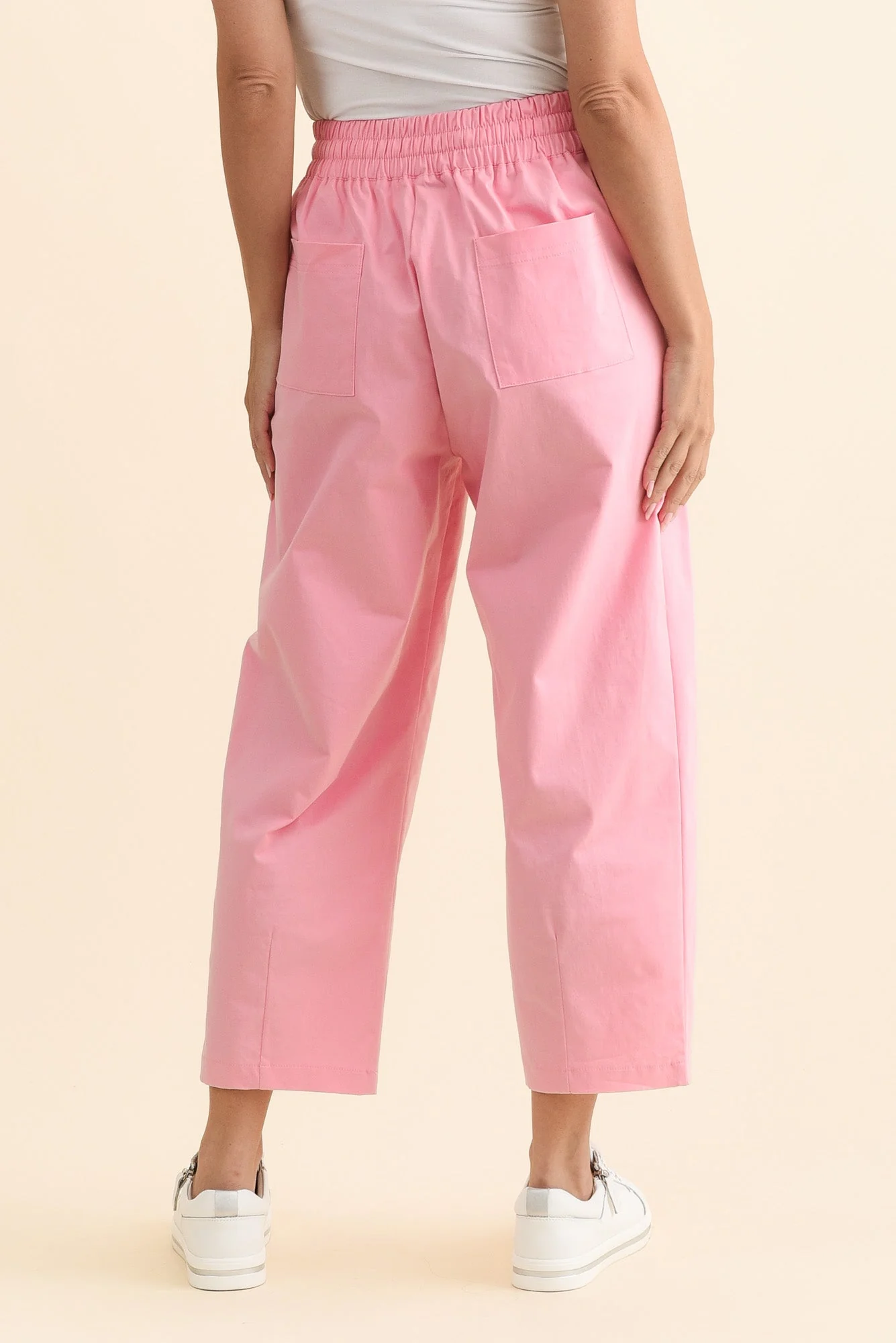 Martin Pink Cotton Barrel Pants - Image 4