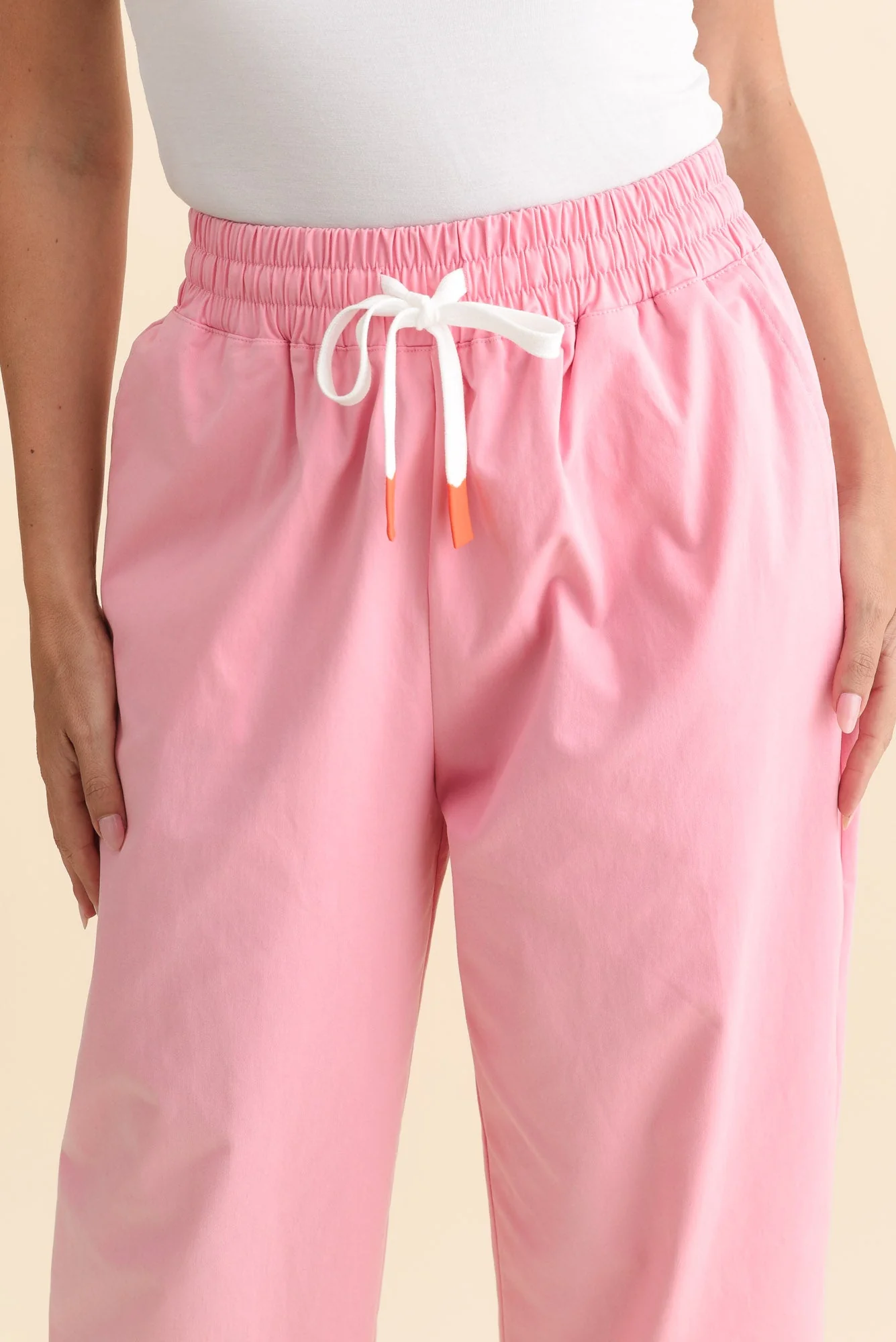 Martin Pink Cotton Barrel Pants - Image 5