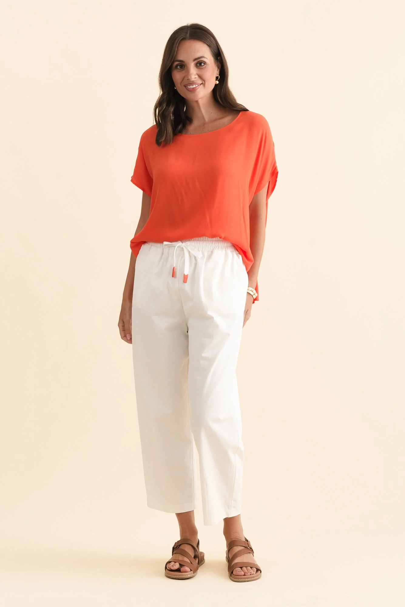 Martin White Cotton Barrel Pants - Image 7