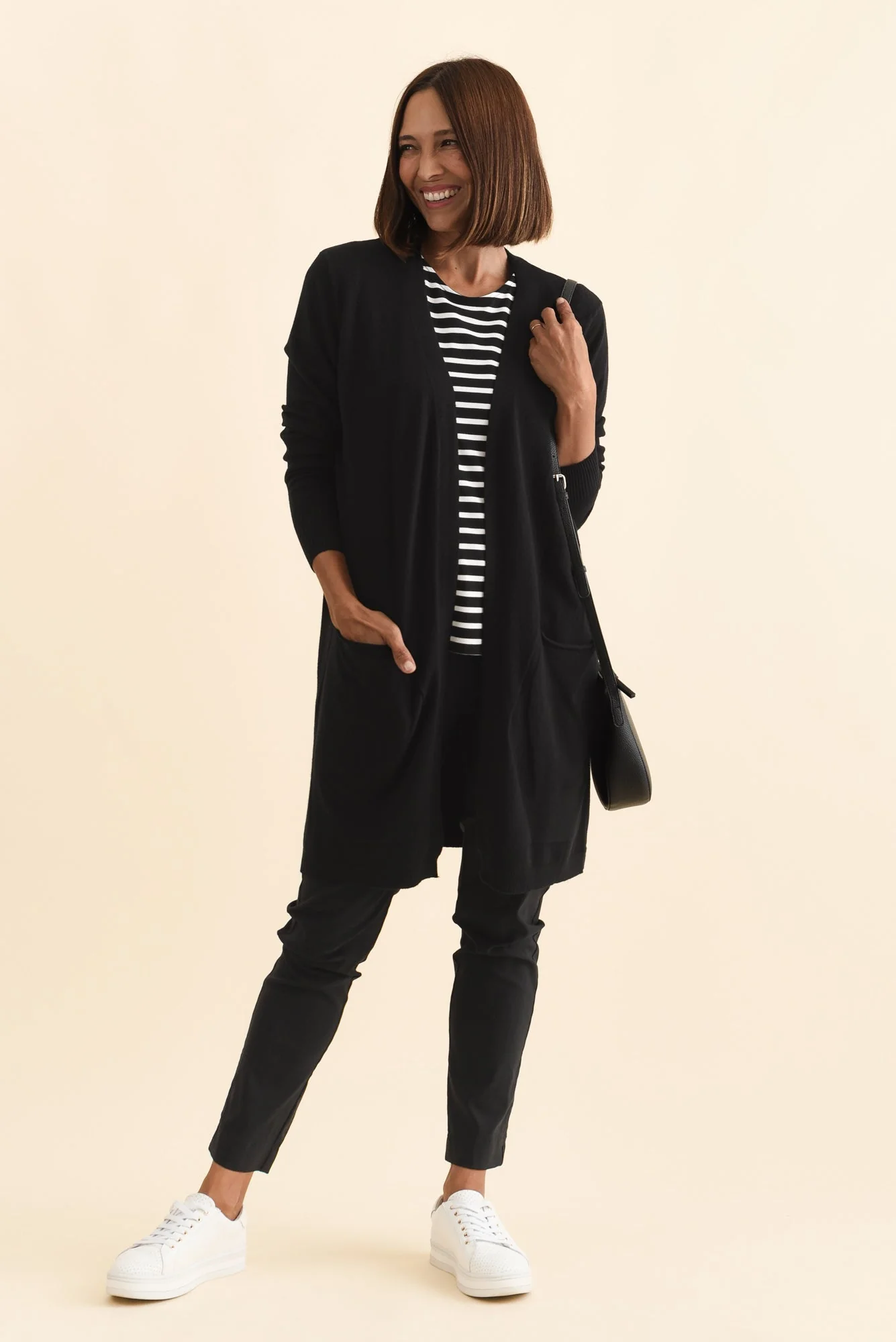 Mary Black Pocket Cardigan - Image 3