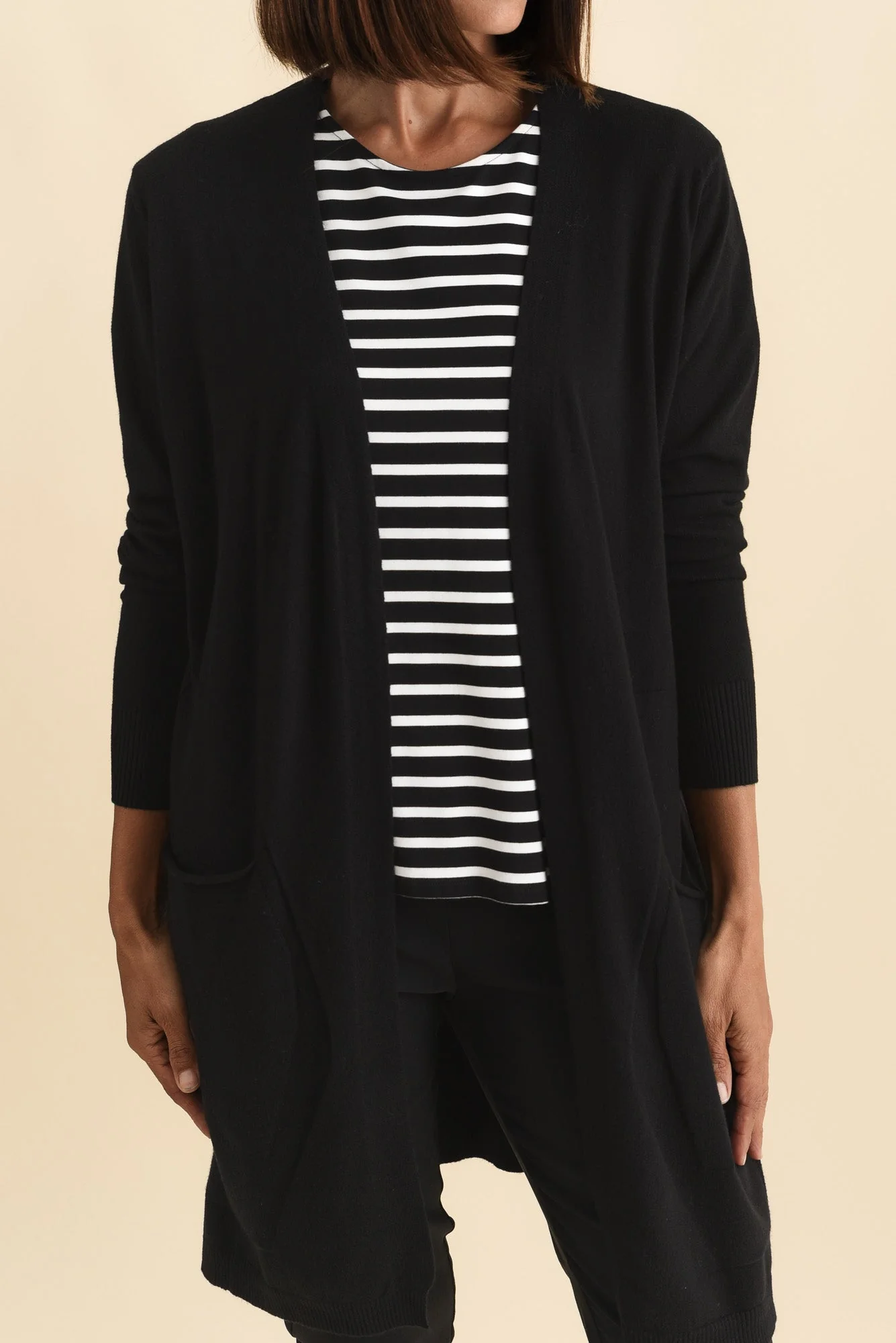Mary Black Pocket Cardigan - Image 6
