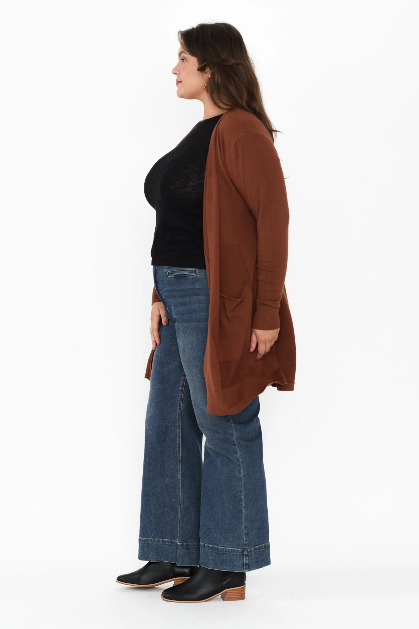 Mary Chocolate Pocket Cardigan - Image 9