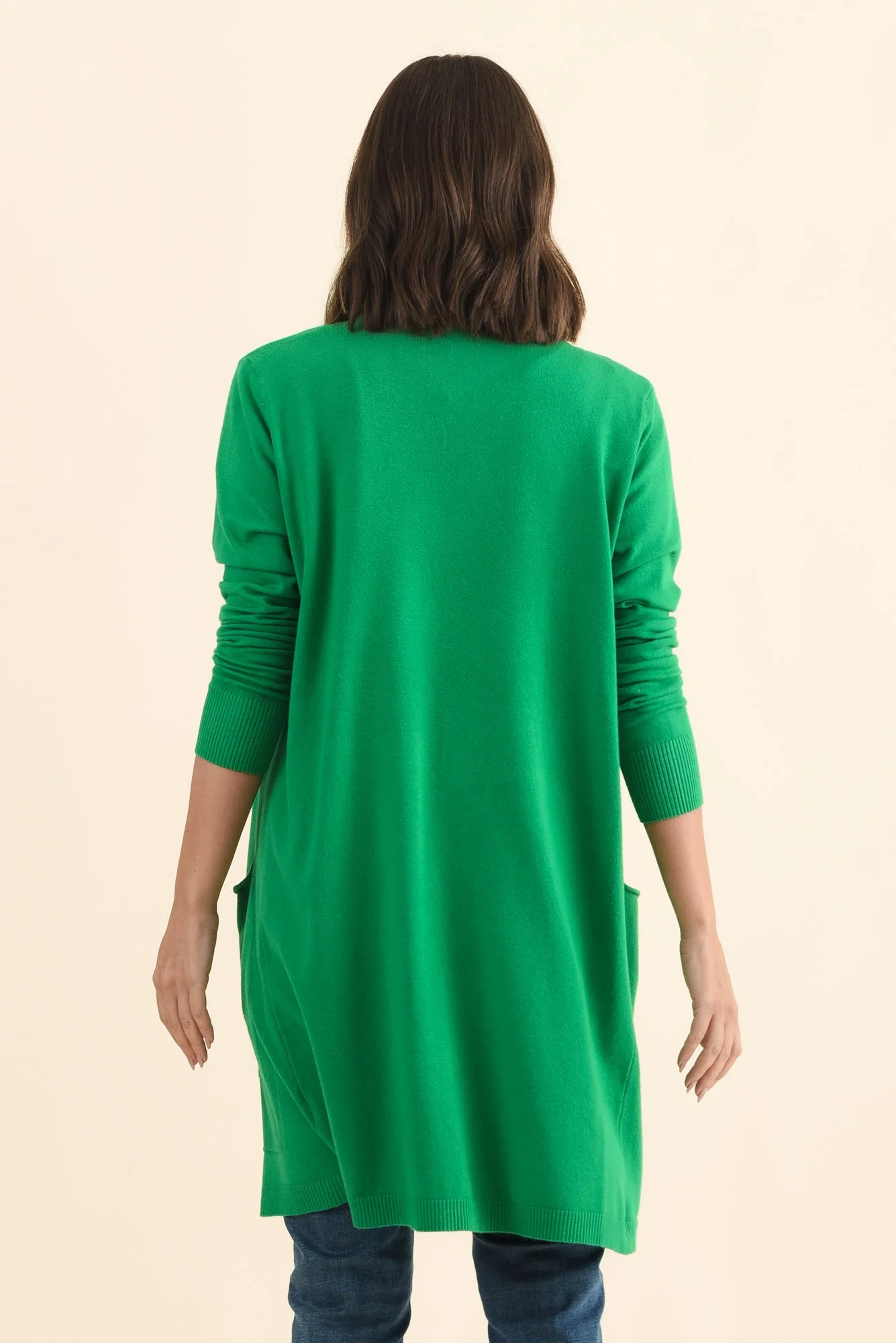 Mary Forest Green Pocket Cardigan - Image 4