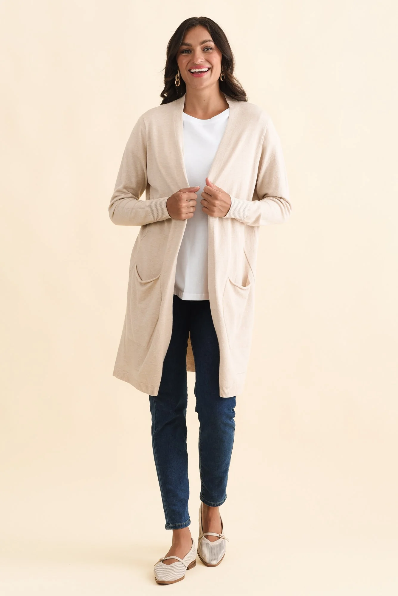 Mary Natural Pocket Cardigan - Image 6