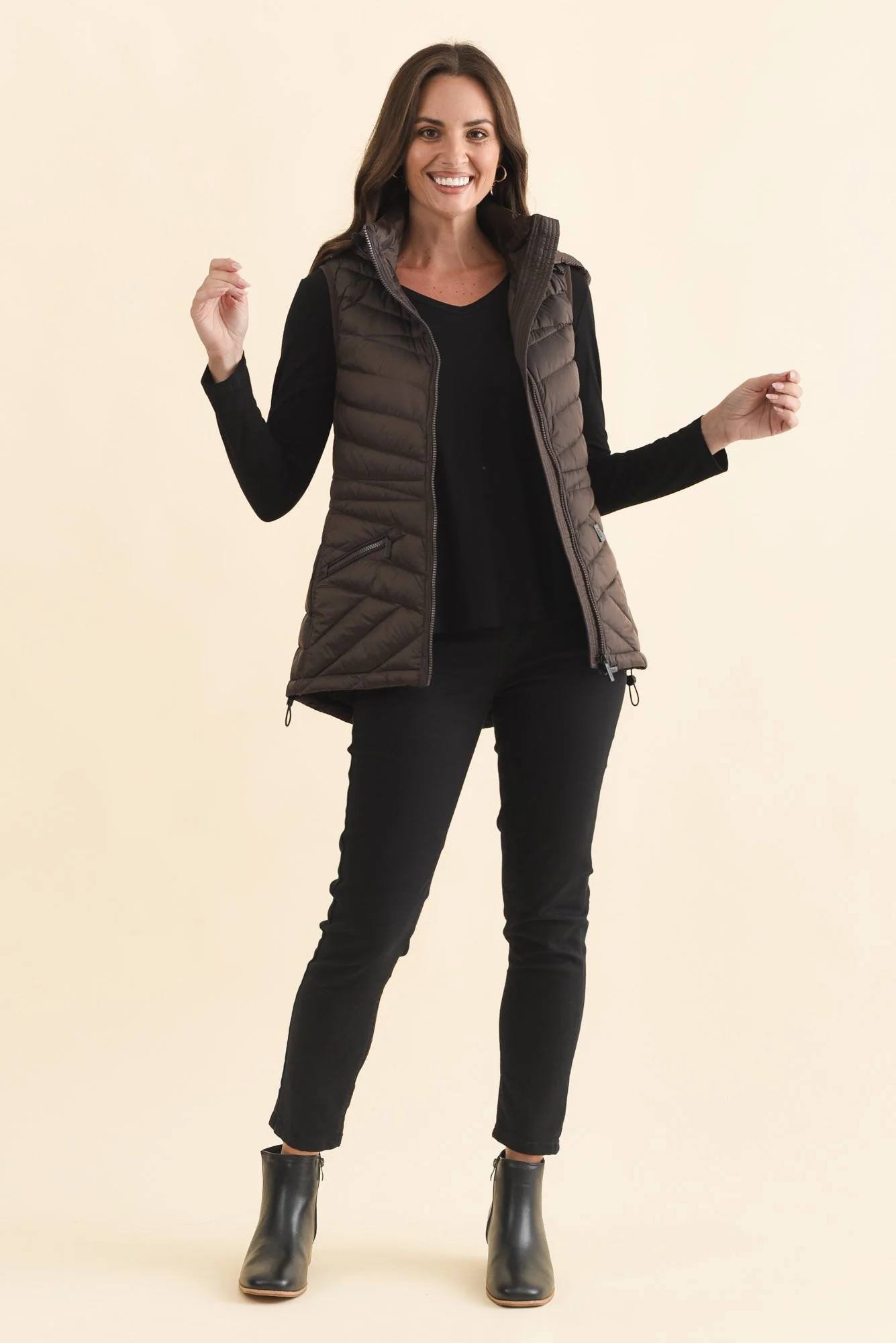 Maryclaire Chocolate Down Puffer Vest - Image 2