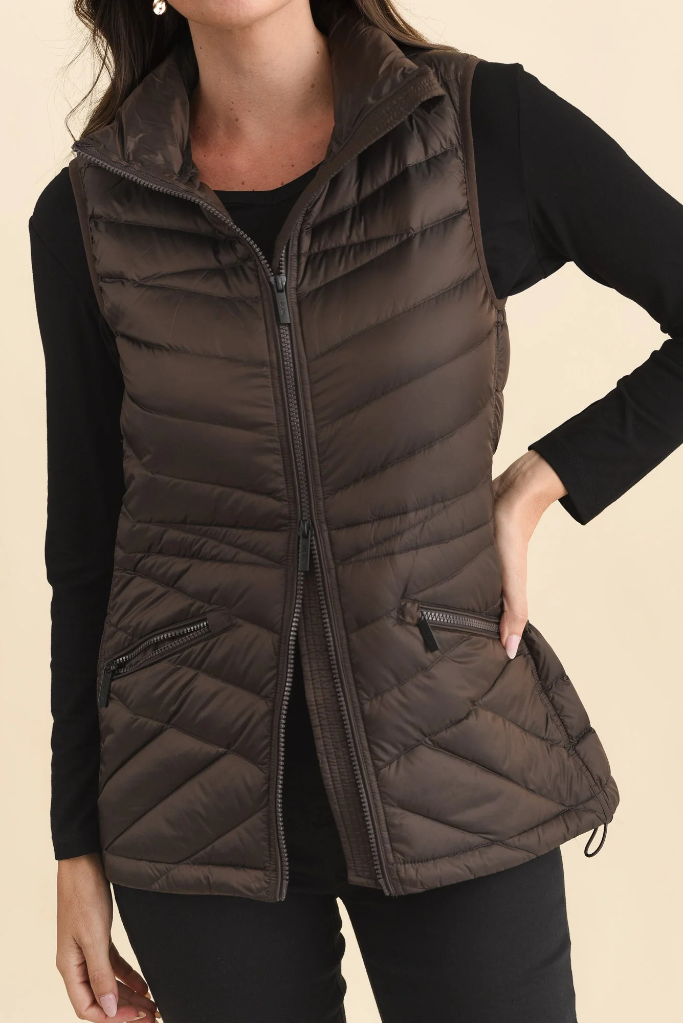 Maryclaire Chocolate Down Puffer Vest - Image 6