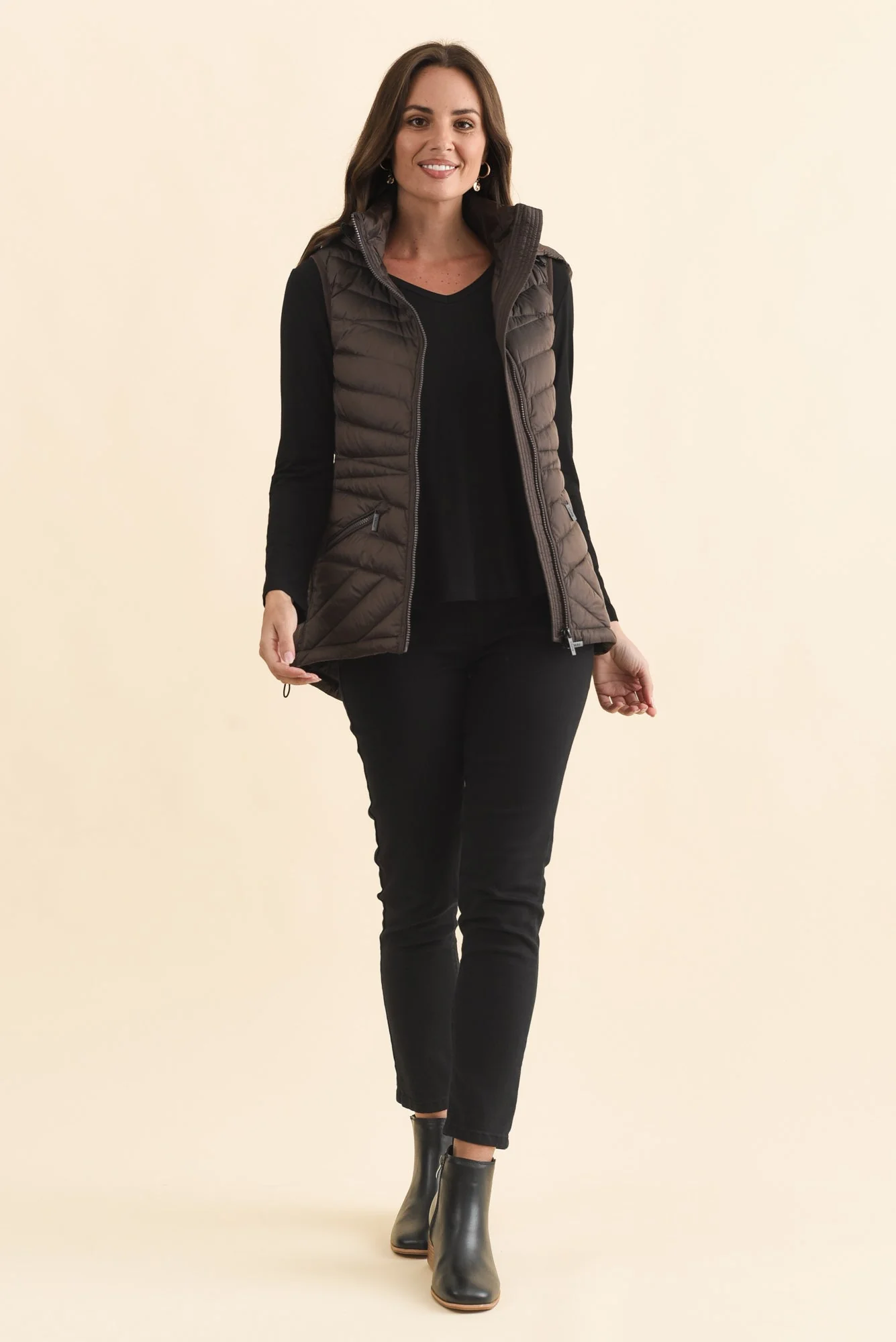 Maryclaire Chocolate Down Puffer Vest - Image 7