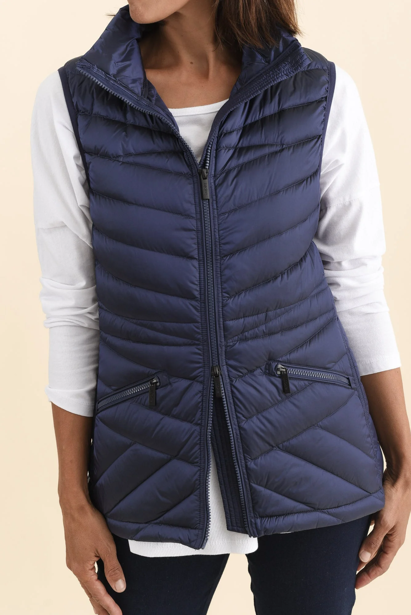 Maryclaire Navy Down Puffer Vest - Image 7