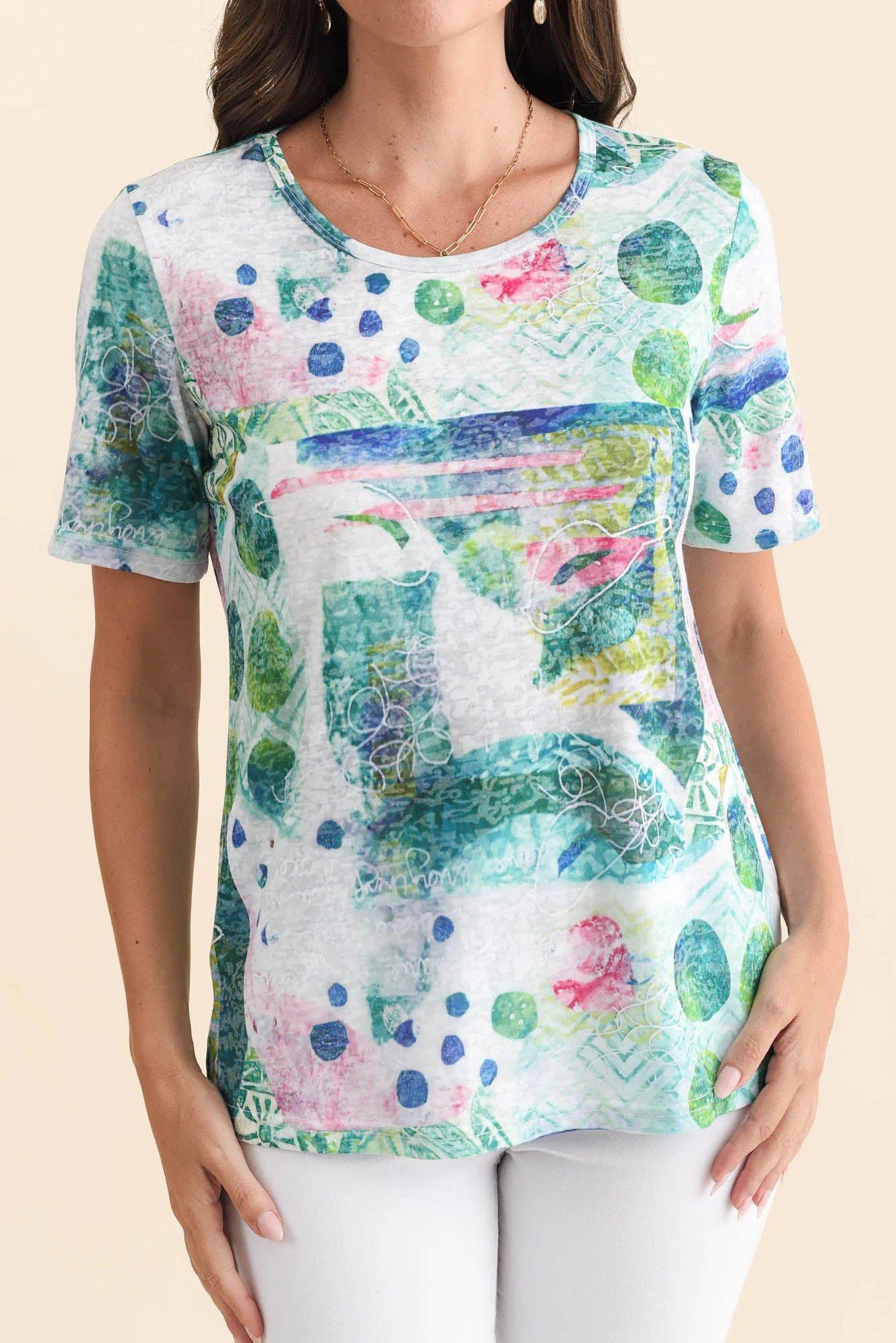 Masie Green Motif Top - Image 5