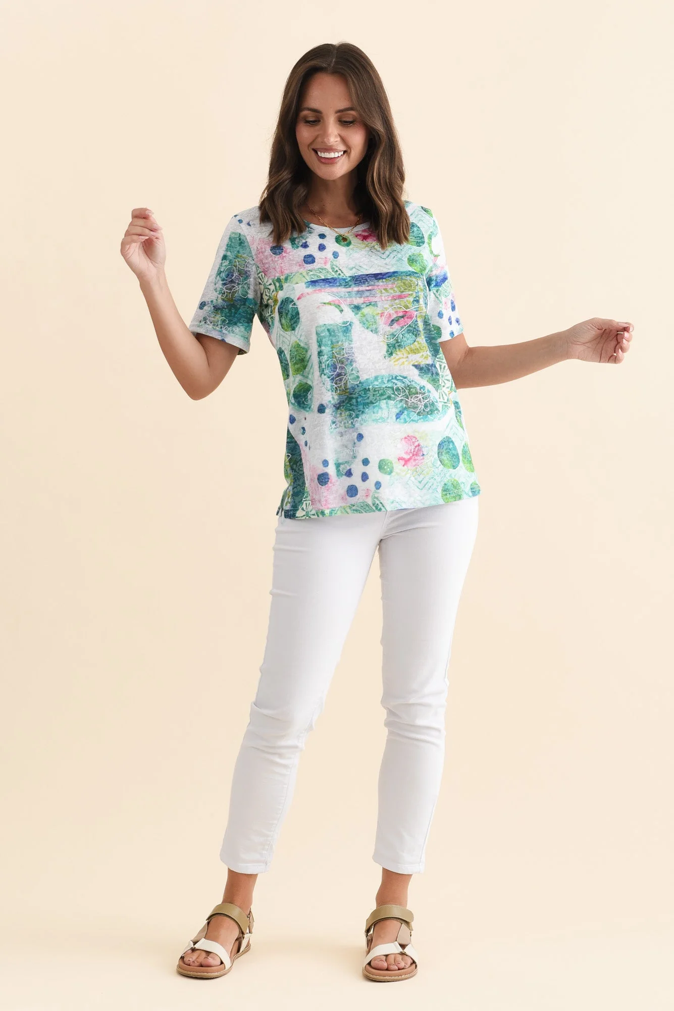 Masie Green Motif Top - Image 6