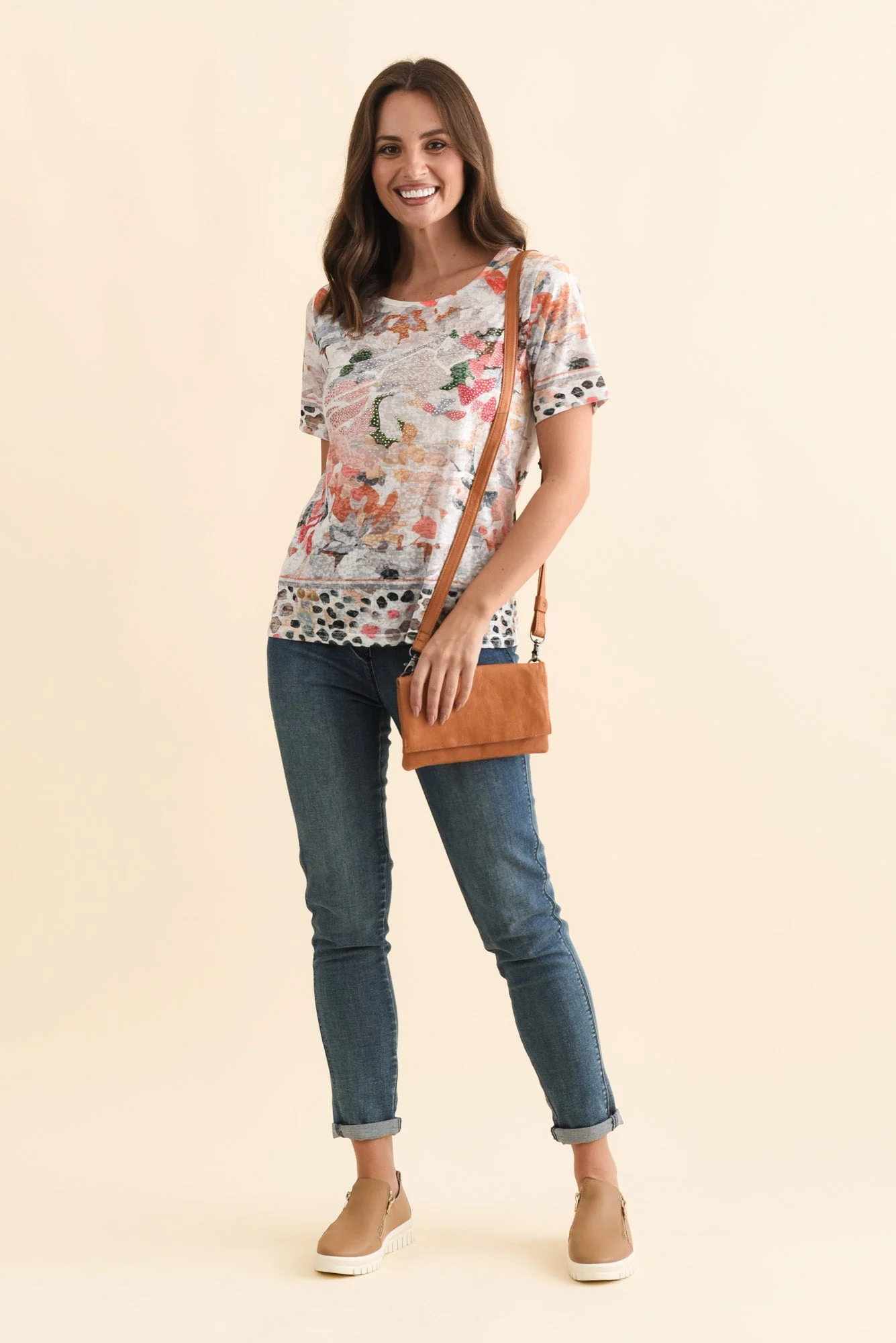 Masie Orange Floral Top - Image 2