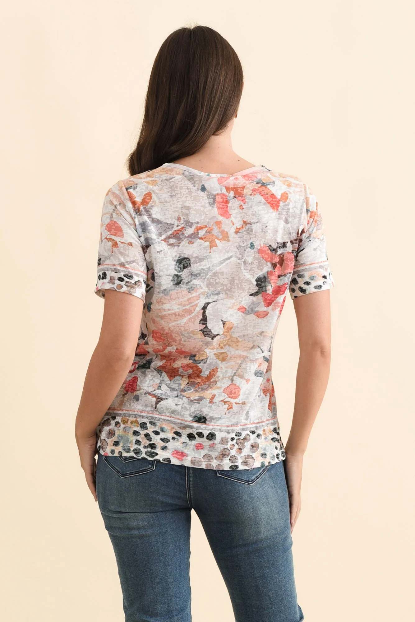 Masie Orange Floral Top - Image 4