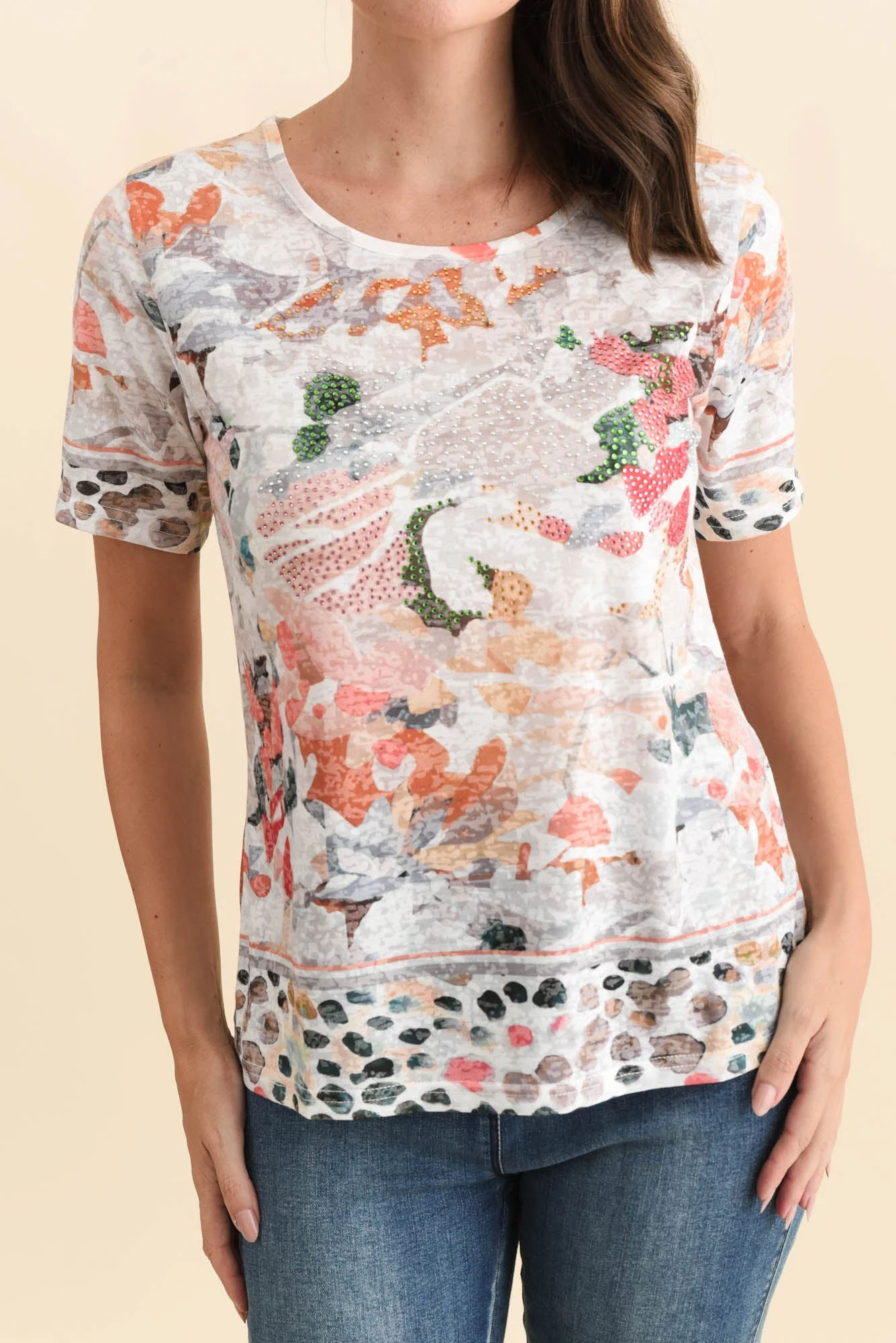 Masie Orange Floral Top - Image 5