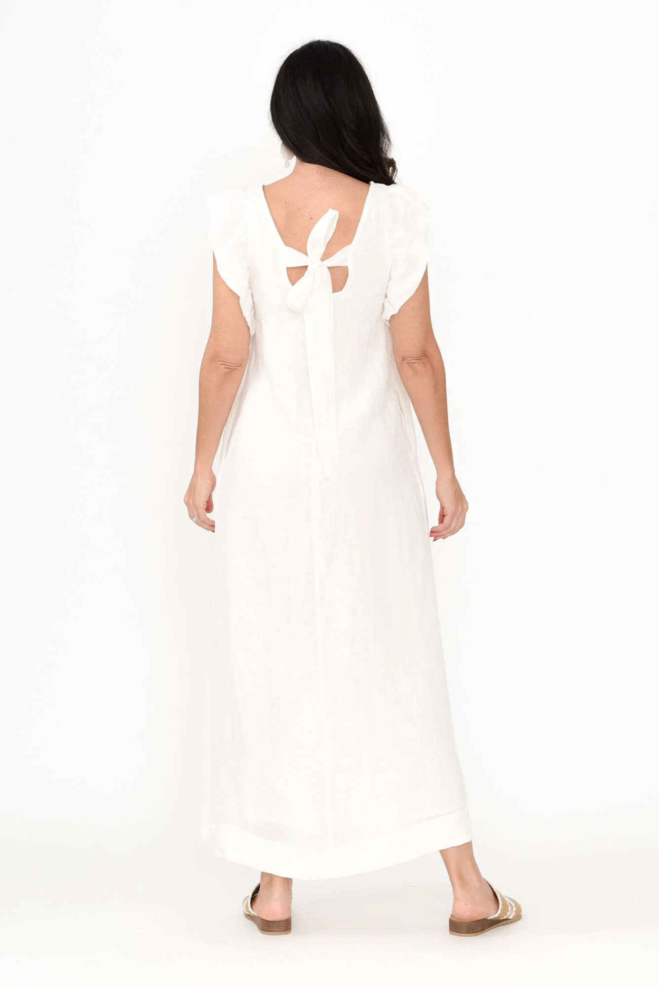 Matilda White Linen Dress - Image 5