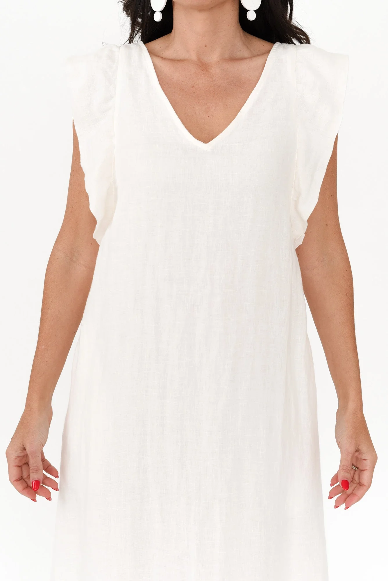 Matilda White Linen Dress - Image 6