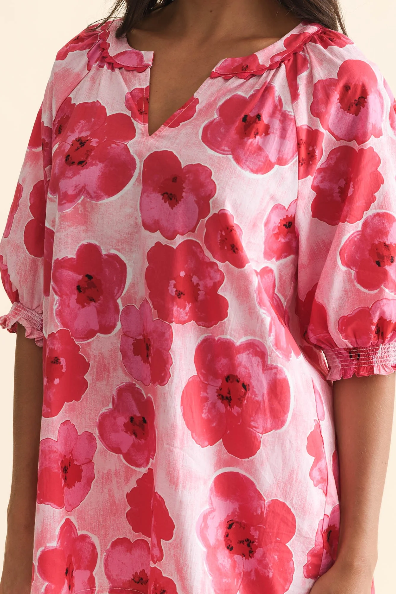 Maurice Pink Floral Cotton Top - Image 5