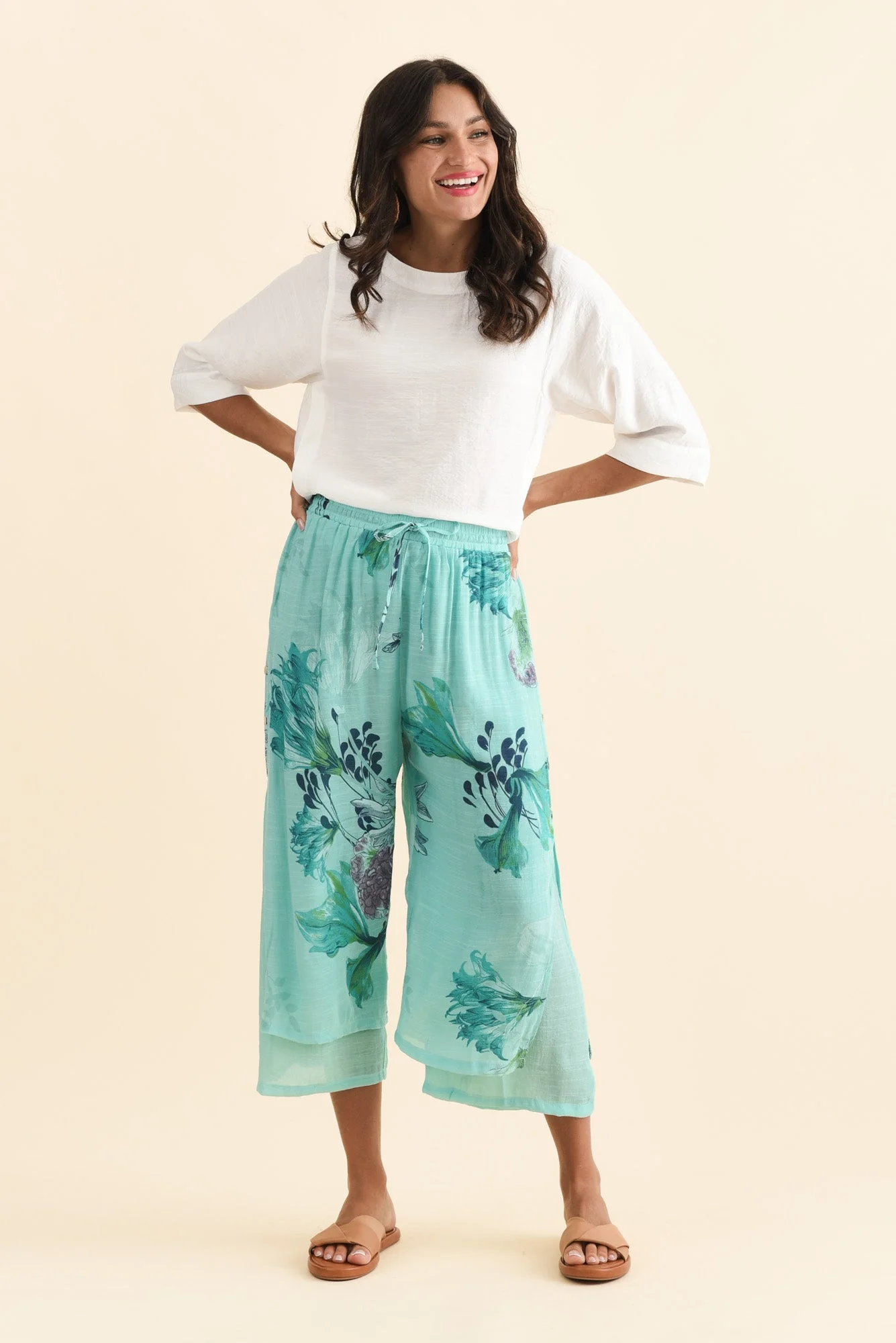 Max Blue Floral Layered Pants - Image 6