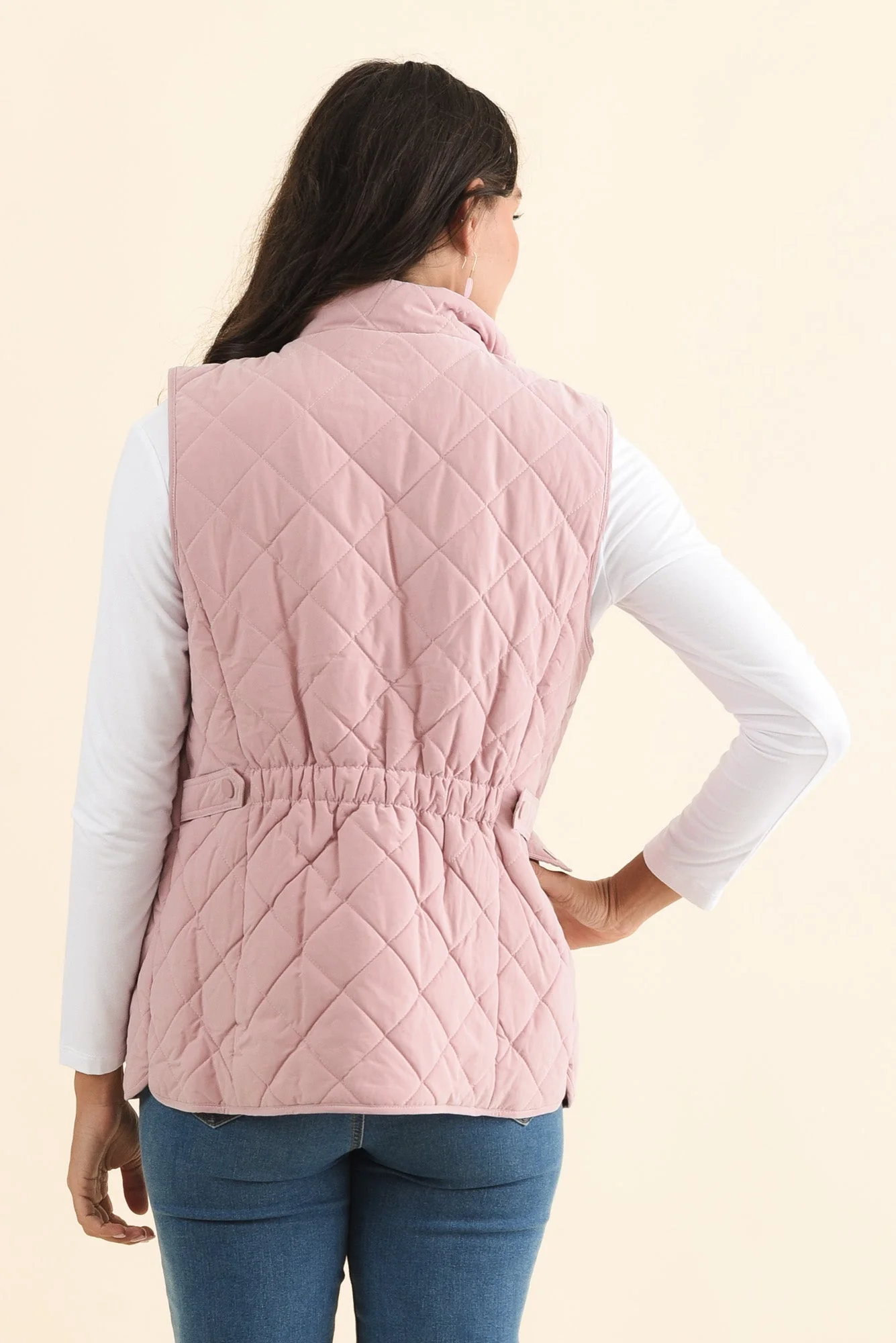 Max Pink Quilted Pocket Vest - Image 5