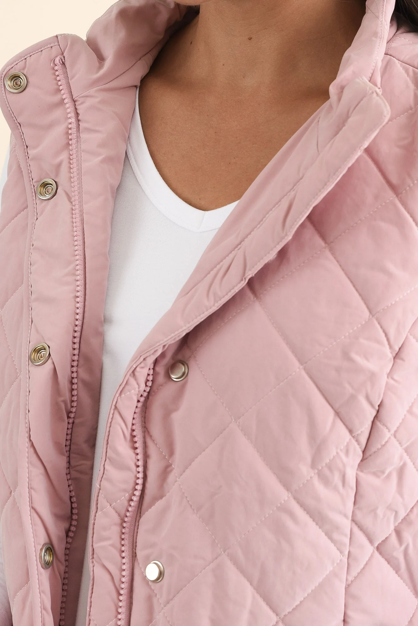 Max Pink Quilted Pocket Vest - Image 6