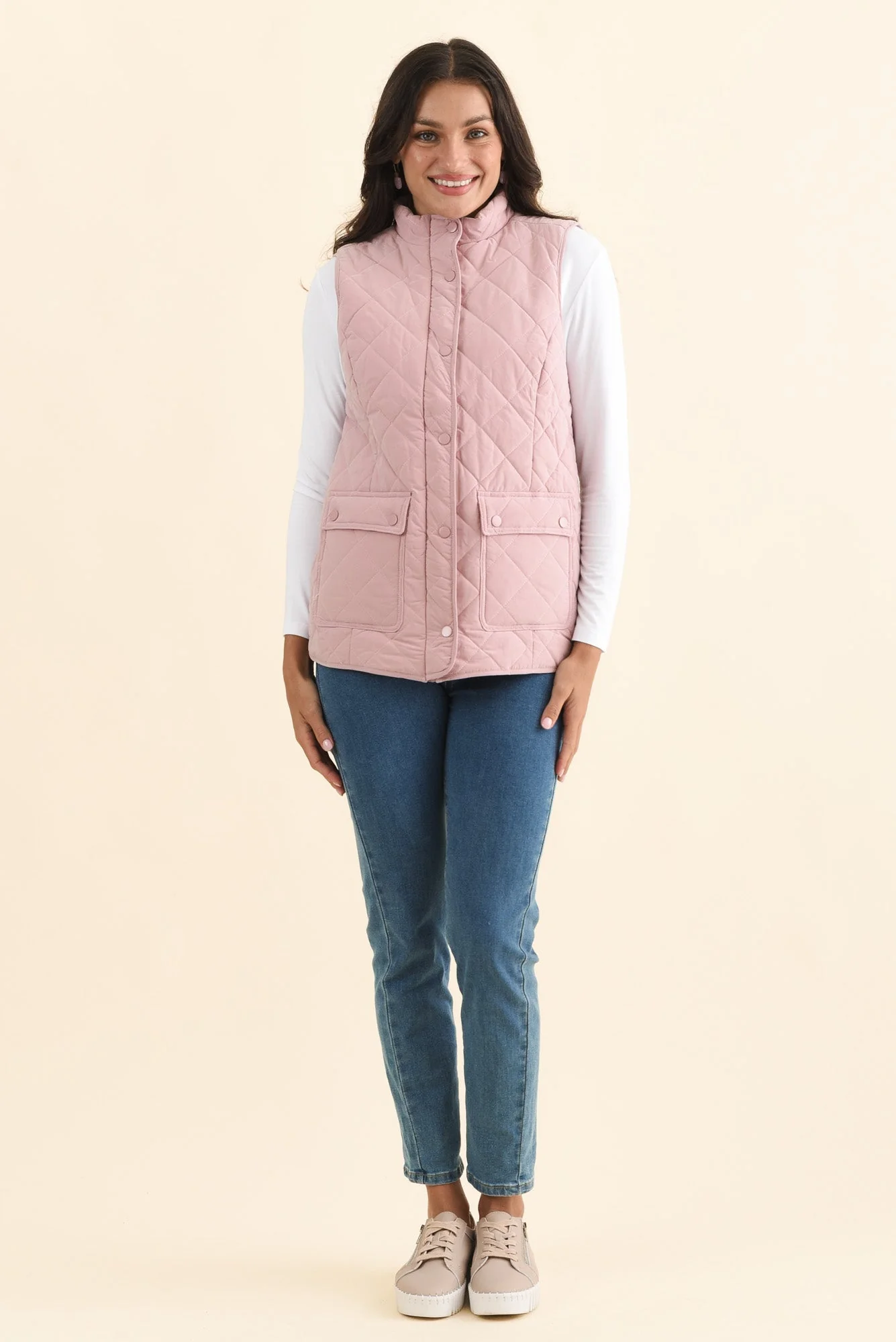 Max Pink Quilted Pocket Vest - Image 7