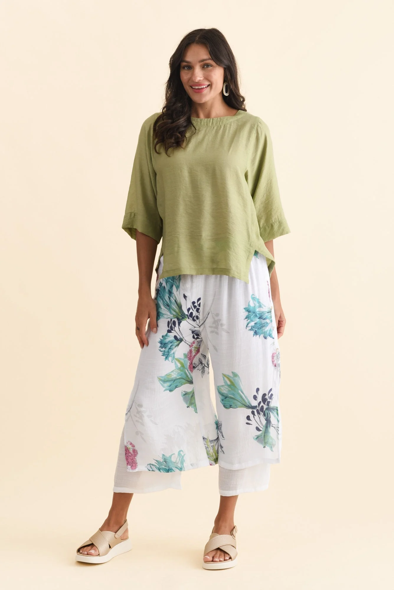 Max White Floral Layered Pants - Image 6