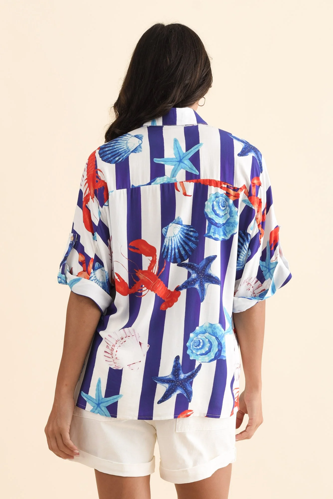 May Blue Beach Collared Shirt - Image 4