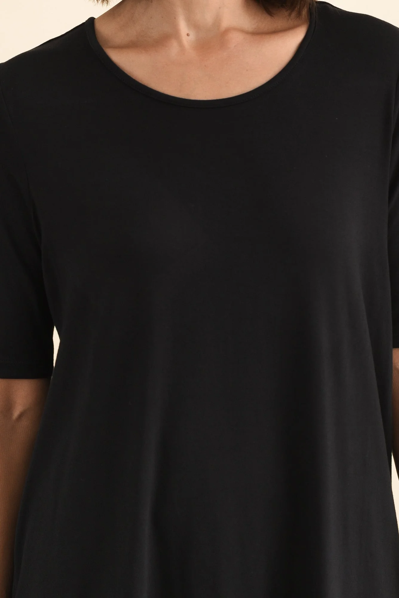 Maya Black Half Sleeve Tee - Image 6
