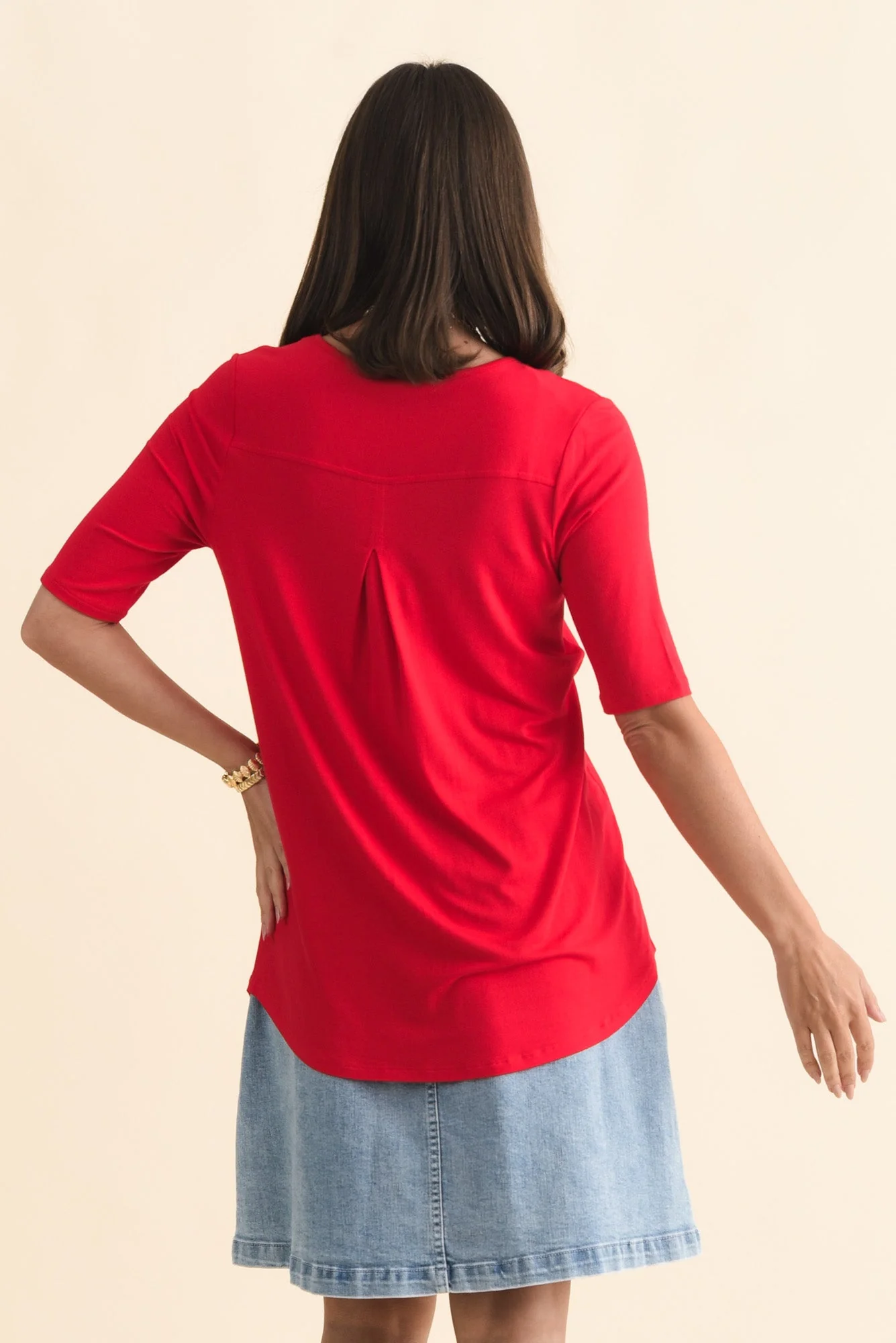 Maya Cherry Half Sleeve Tee - Image 5