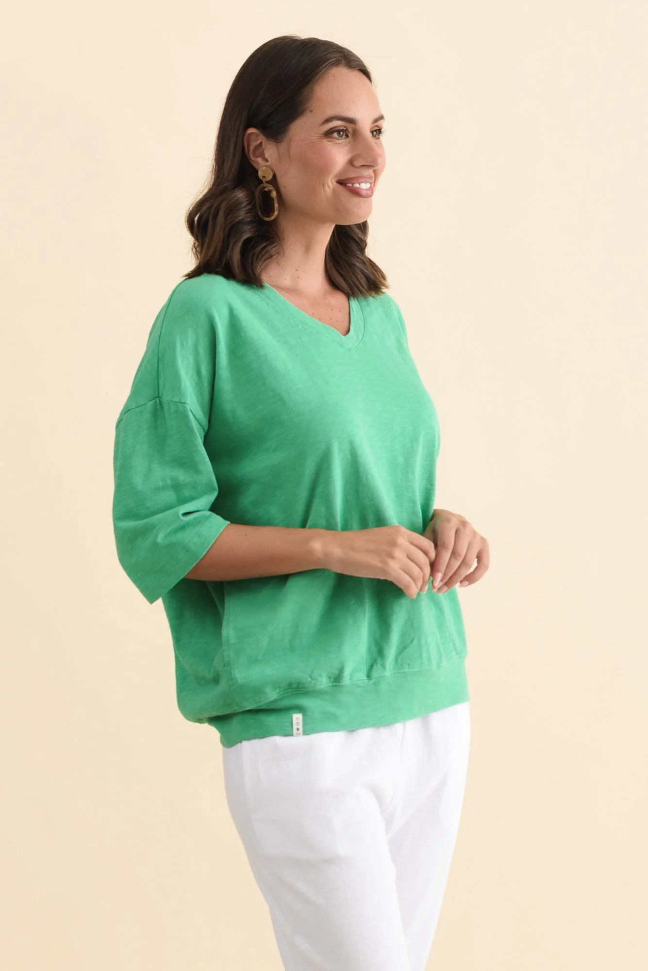 Mazie Jade Cotton V Neck Sweat - Image 3