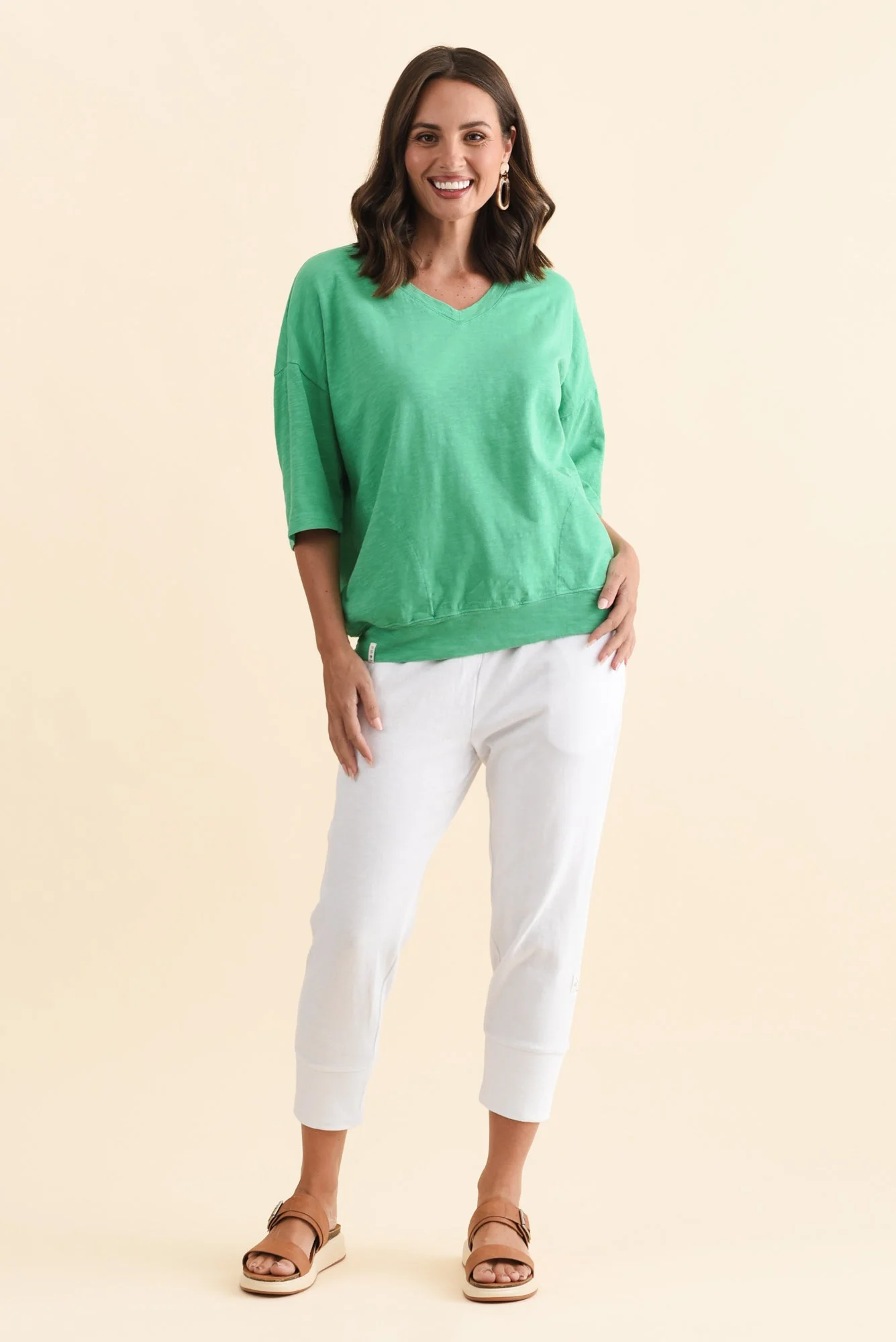 Mazie Jade Cotton V Neck Sweat - Image 6
