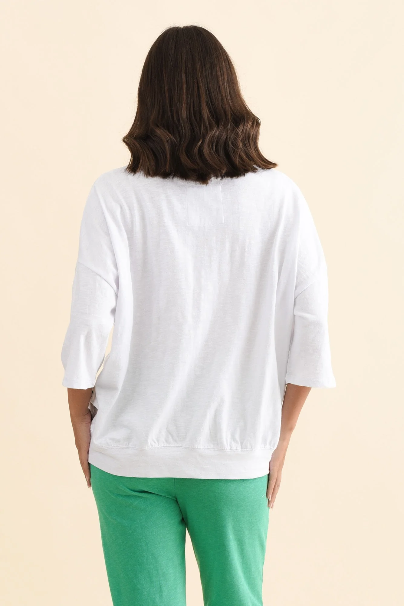 Mazie White Cotton Sweat - Image 4
