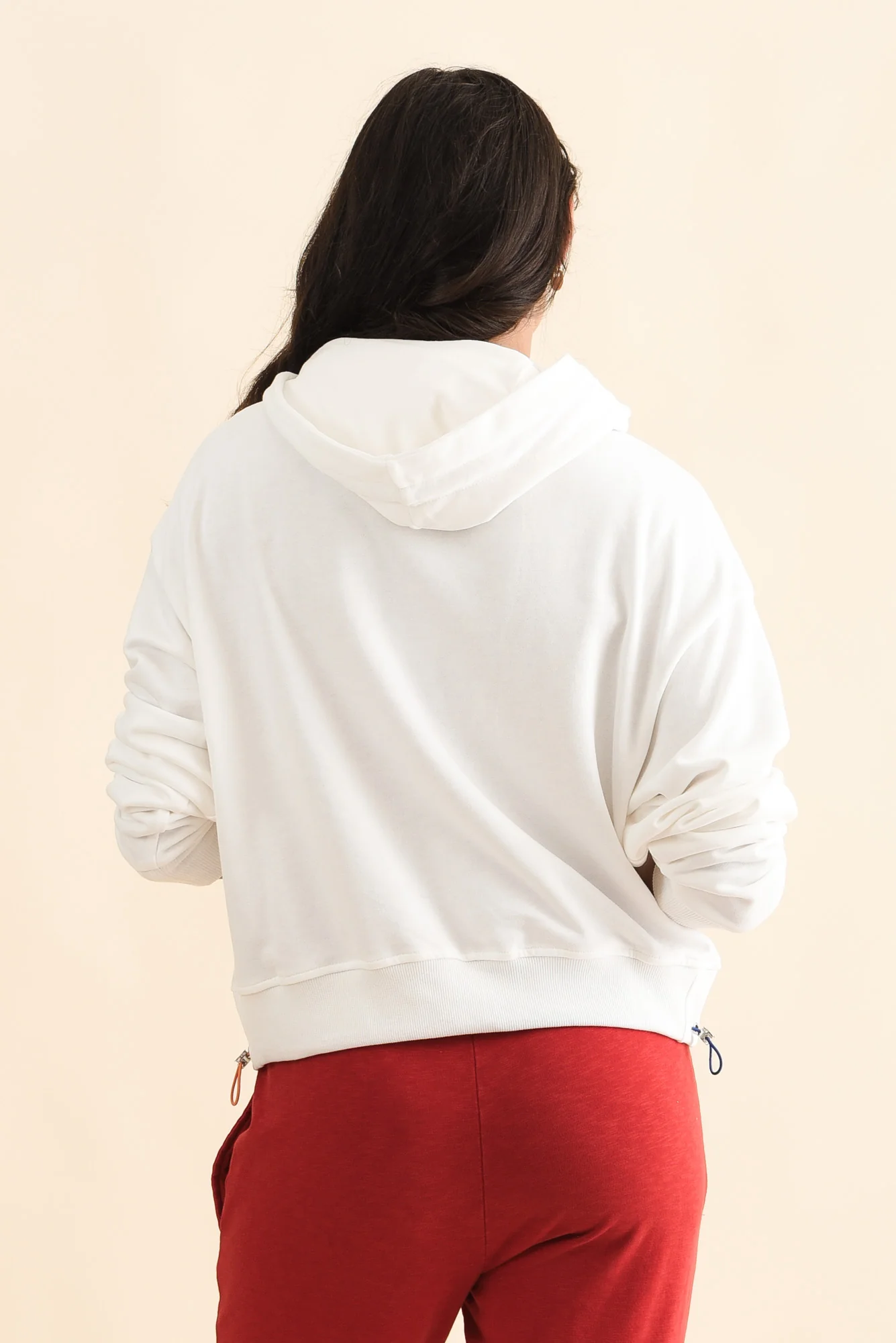 Meeko White Cotton Hooded Sweater - Image 5