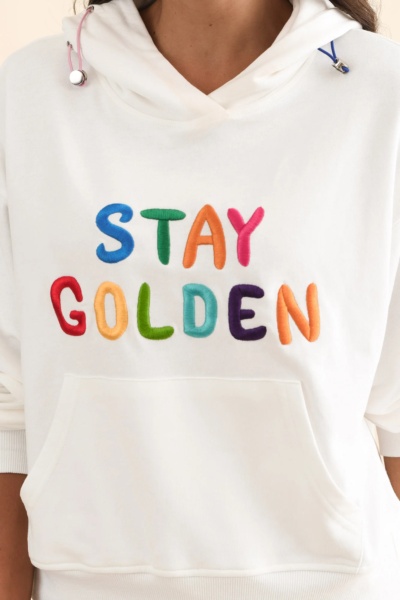 Meeko White Cotton Hooded Sweater - Image 6