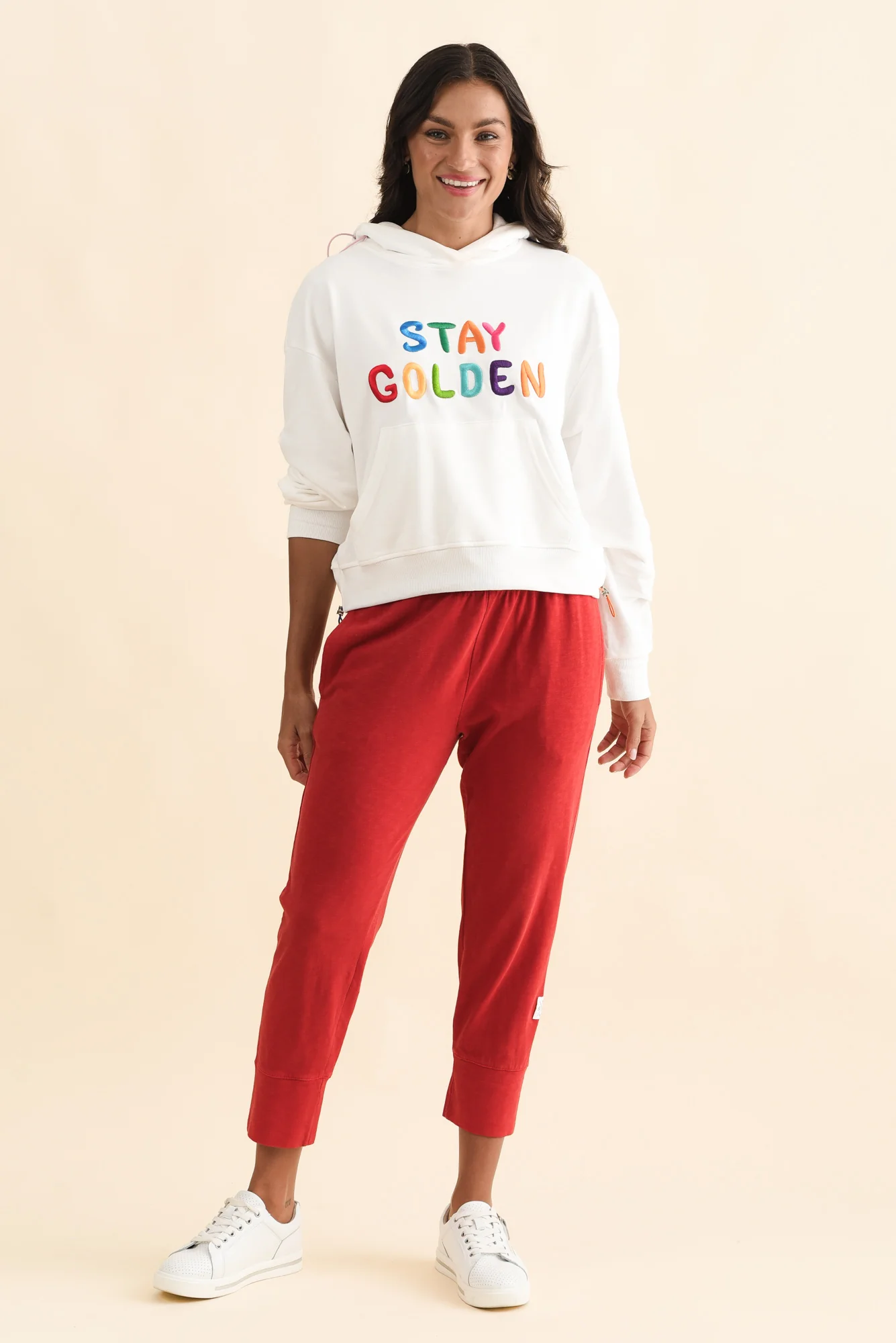 Meeko White Cotton Hooded Sweater - Image 7