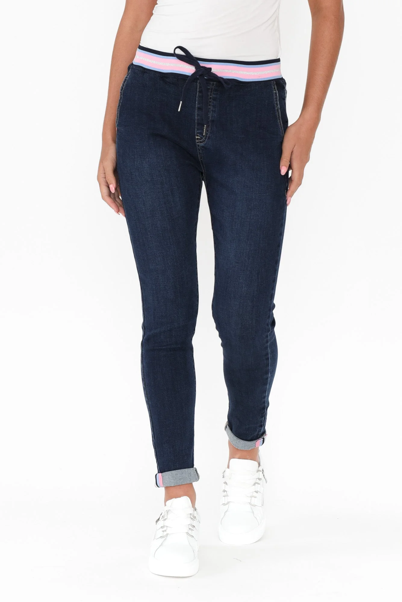 Melody Indigo Drawstring Jeans - Image 2