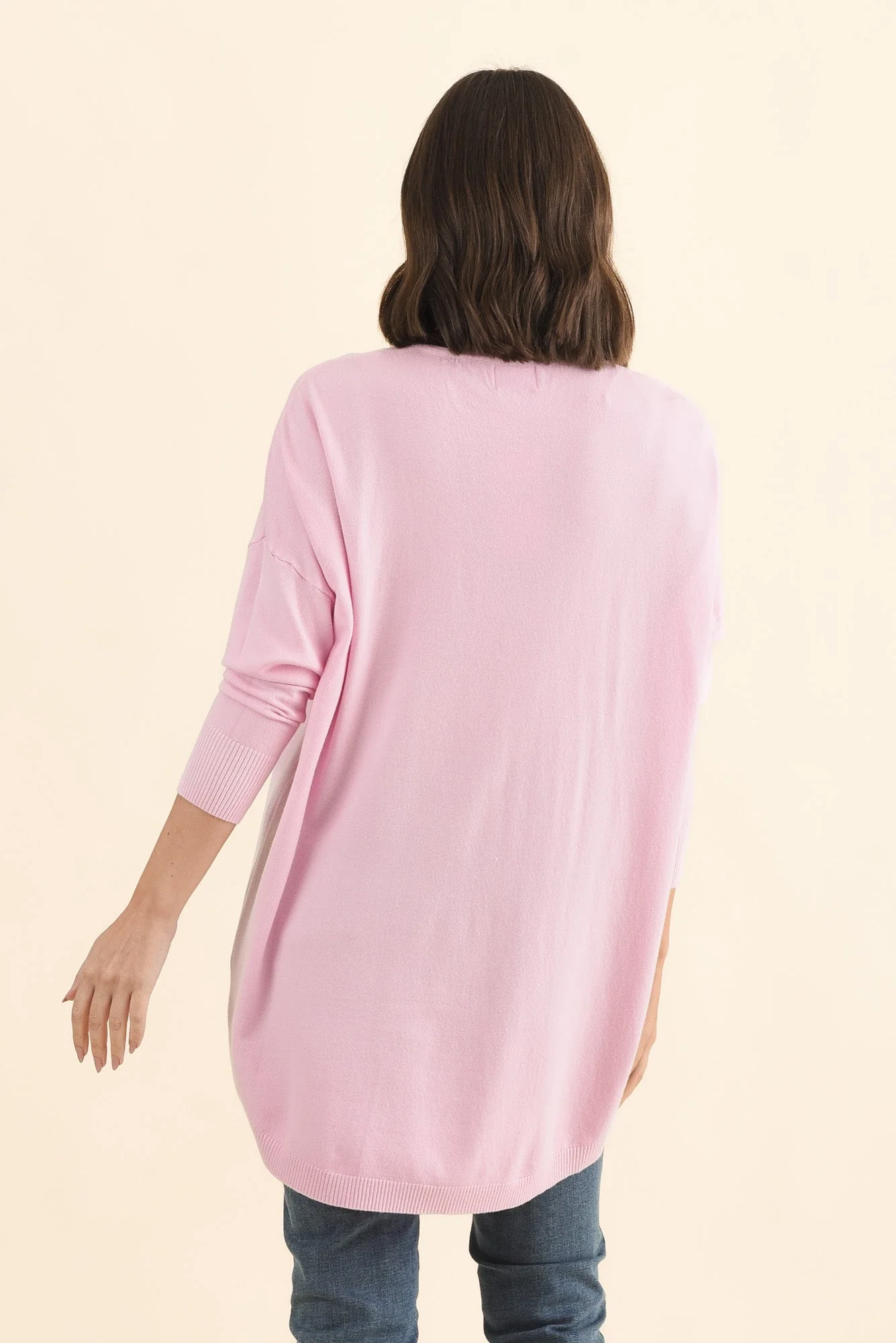 Meryl Pink Wool Blend Drape Jumper - Image 4