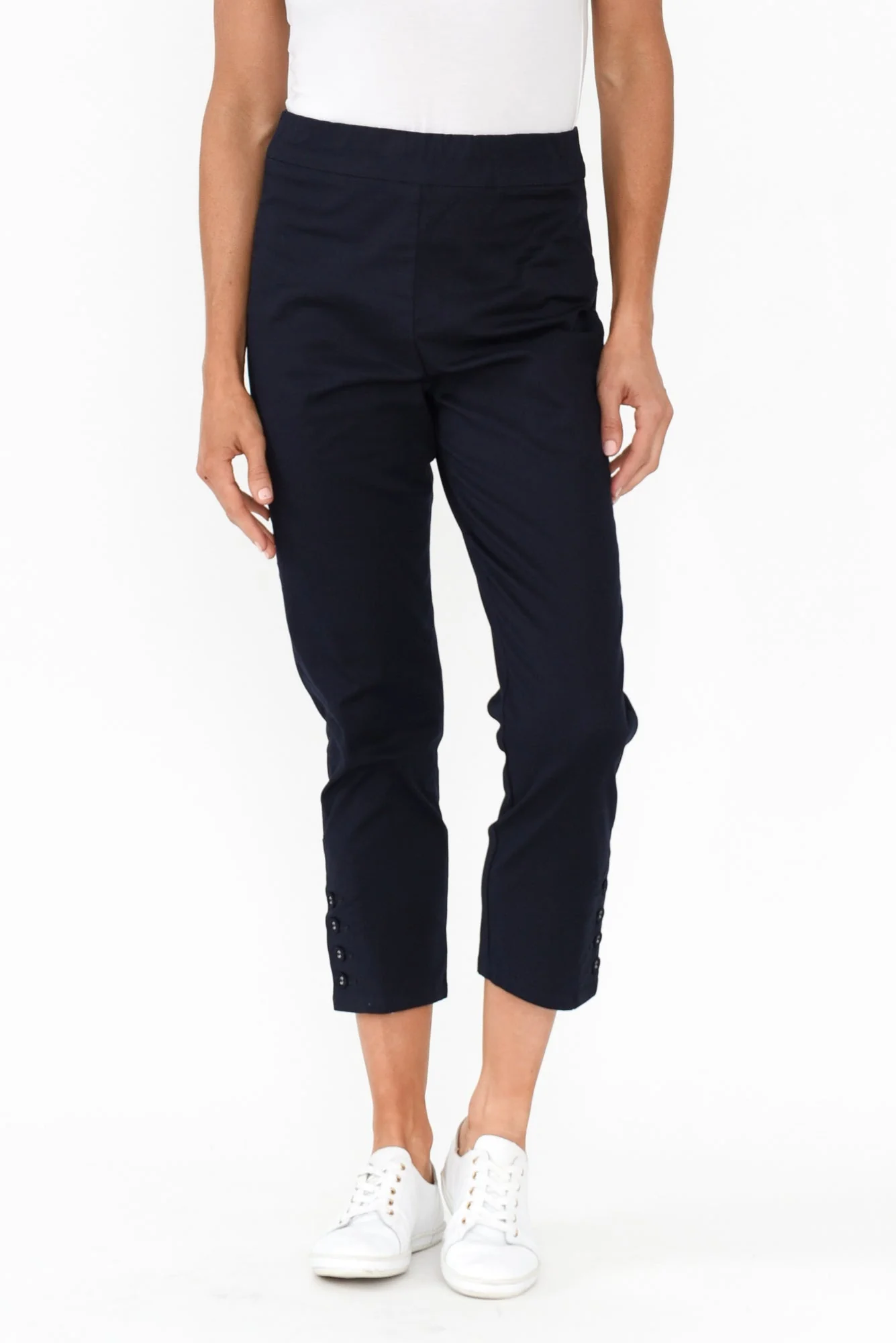 Meyer Navy Cotton Blend Pants - Image 2