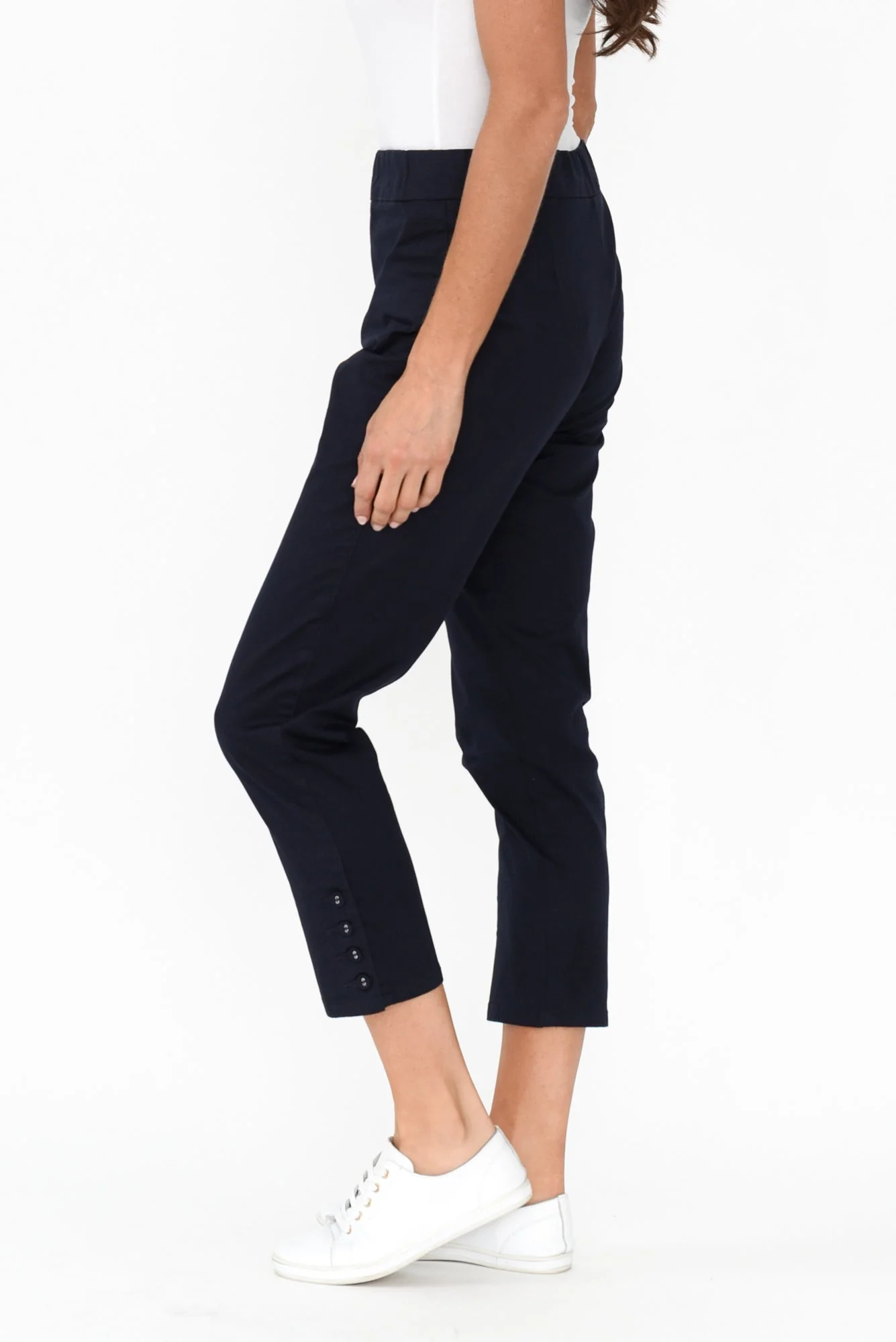 Meyer Navy Cotton Blend Pants - Image 5