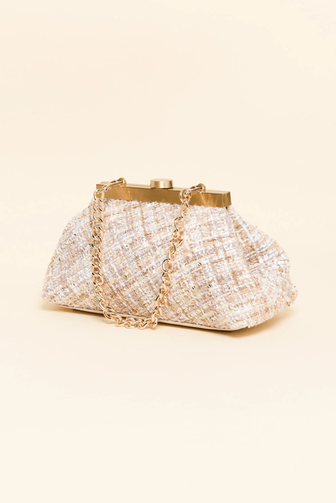 Mia Blush Boucle Clutch - Image 3