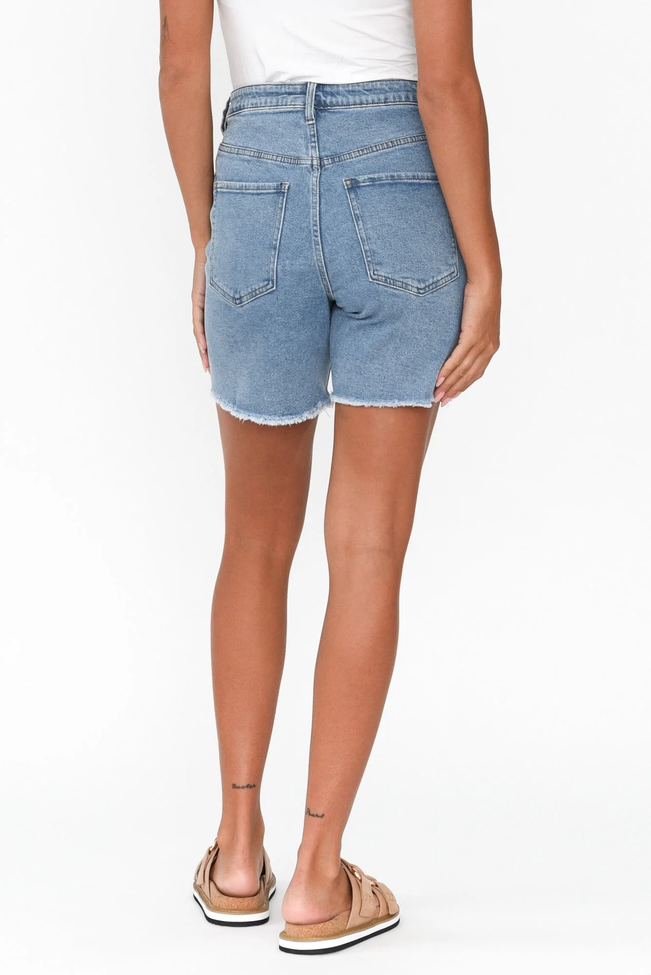Millie Light Blue Denim Shorts - Image 5