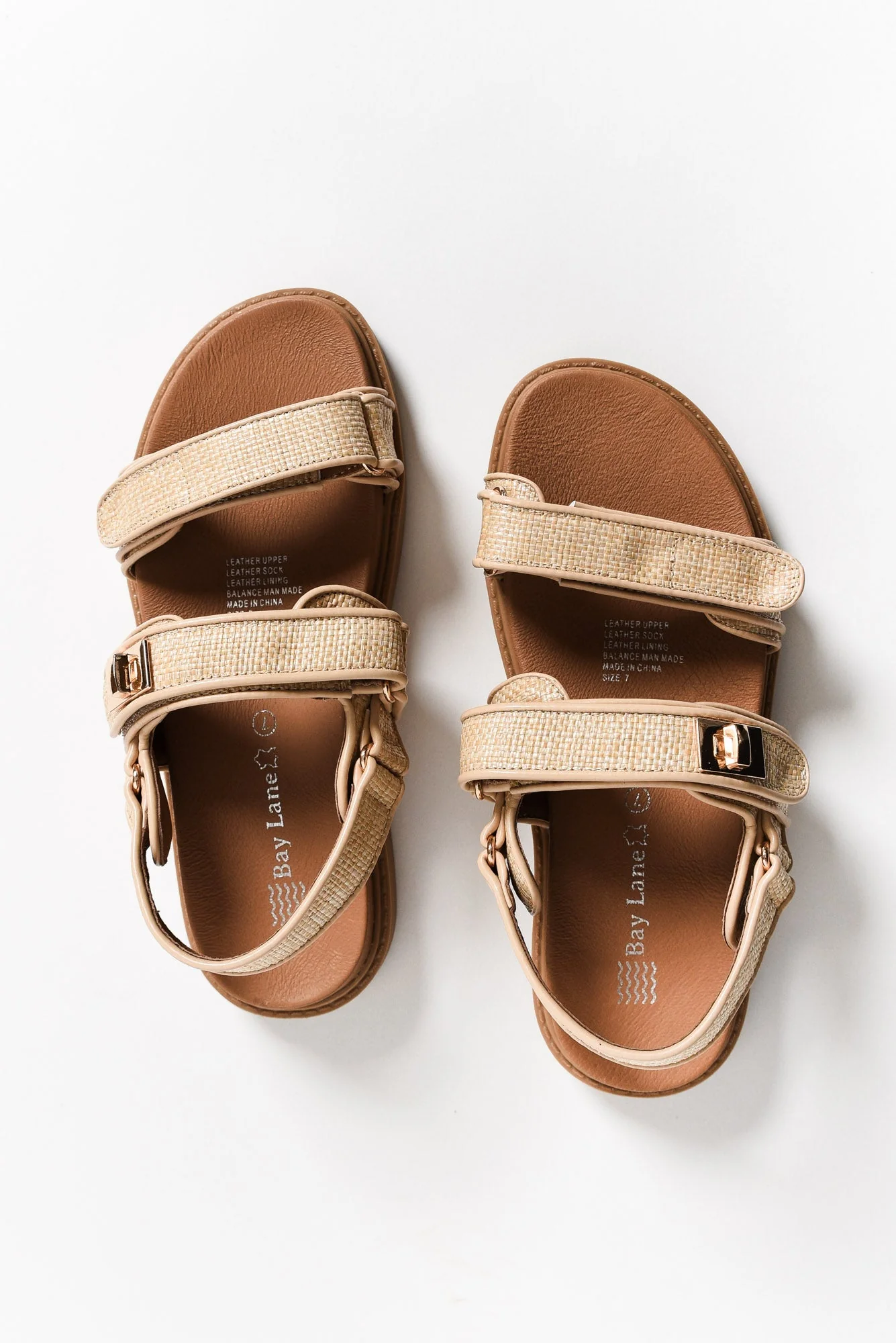 Milly Natural Raffia Leather Sandal - Image 3