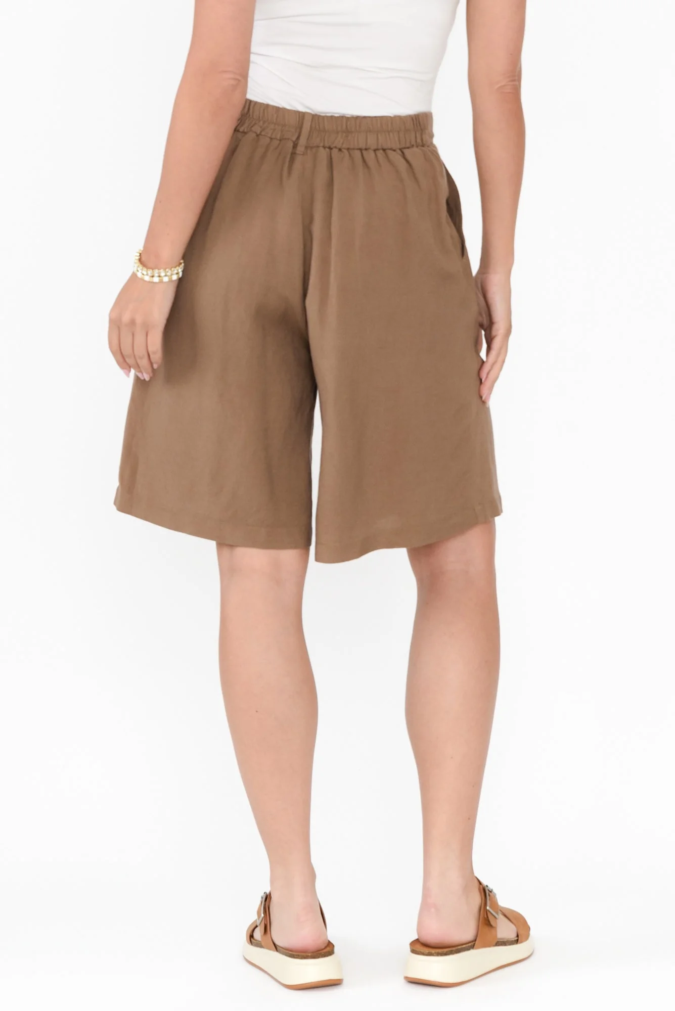 Minette Mocha Pocket Shorts - Image 4