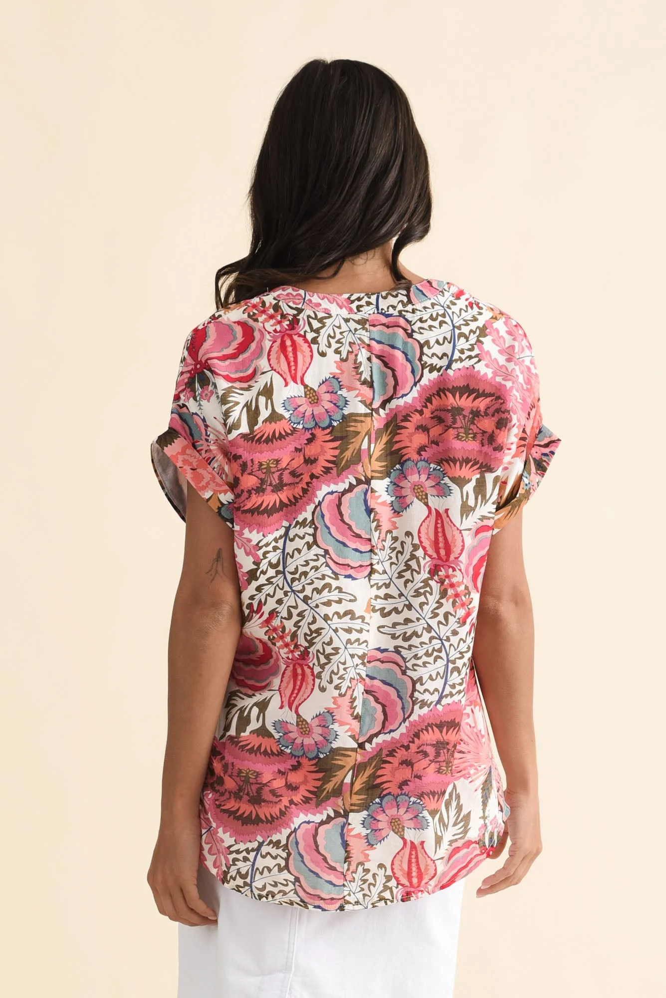 Miray Pink Garden Button Top - Image 4
