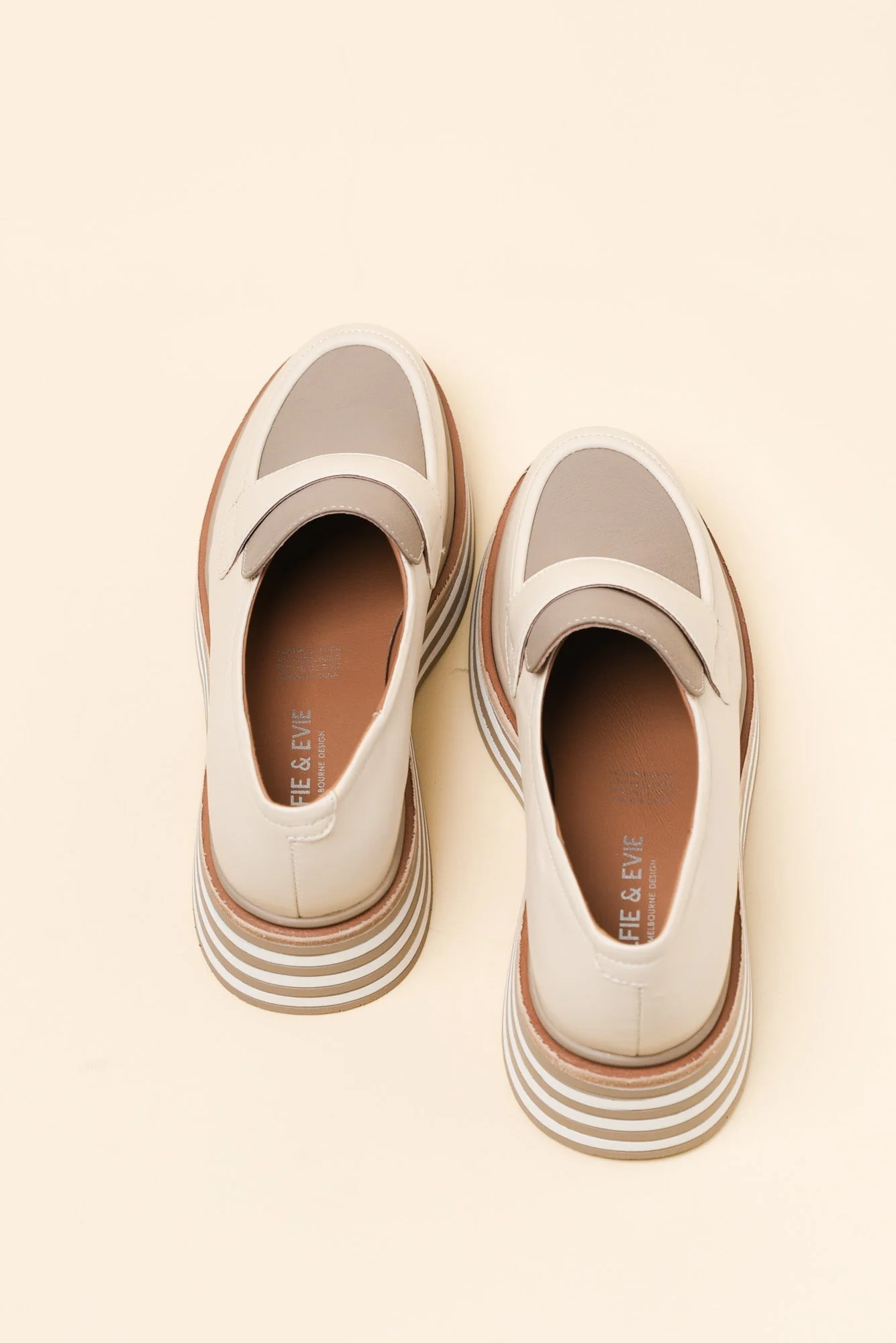 Moby Cream Leather Platform Loafer - Image 4