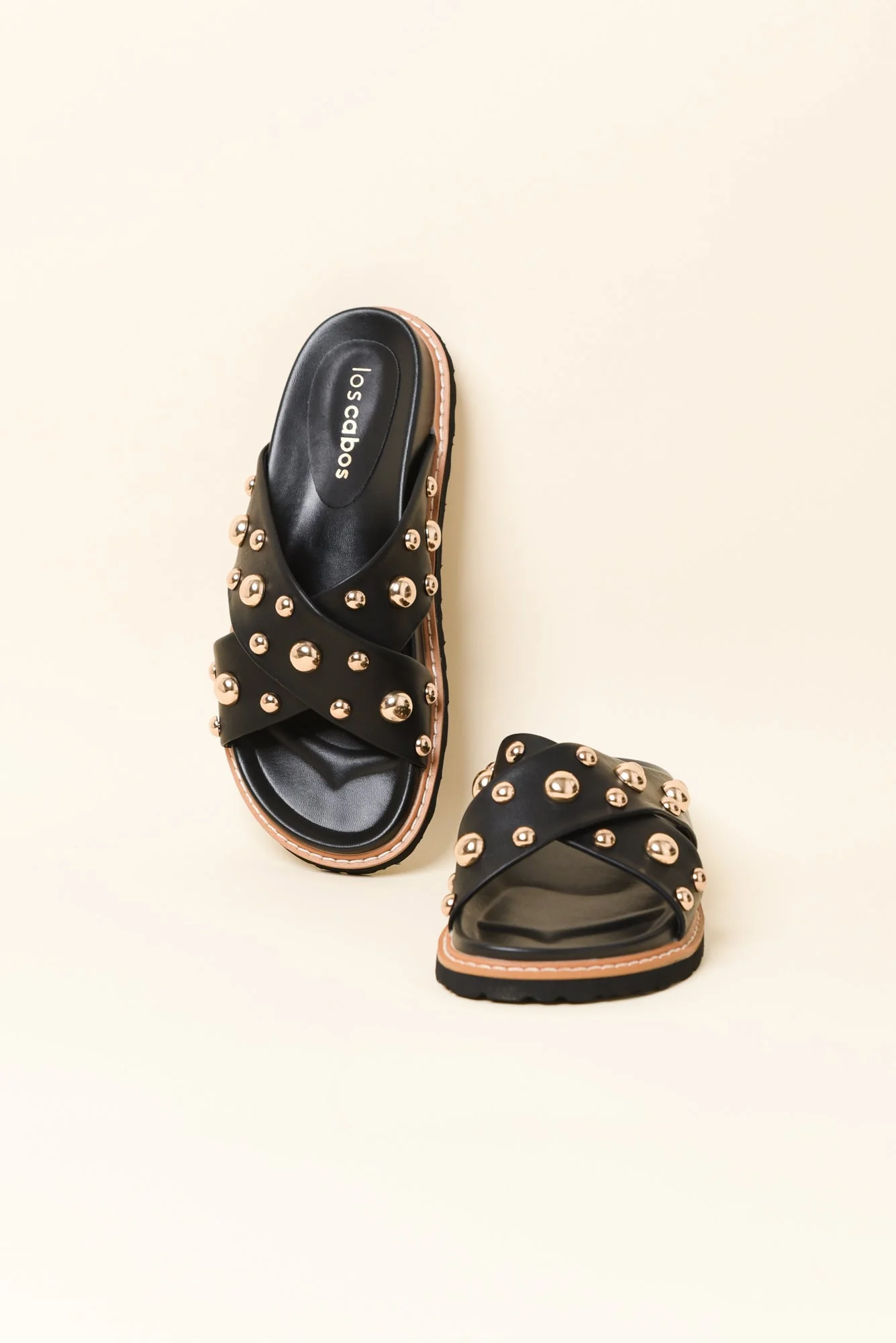 Mode Black Studded Slide - Image 2