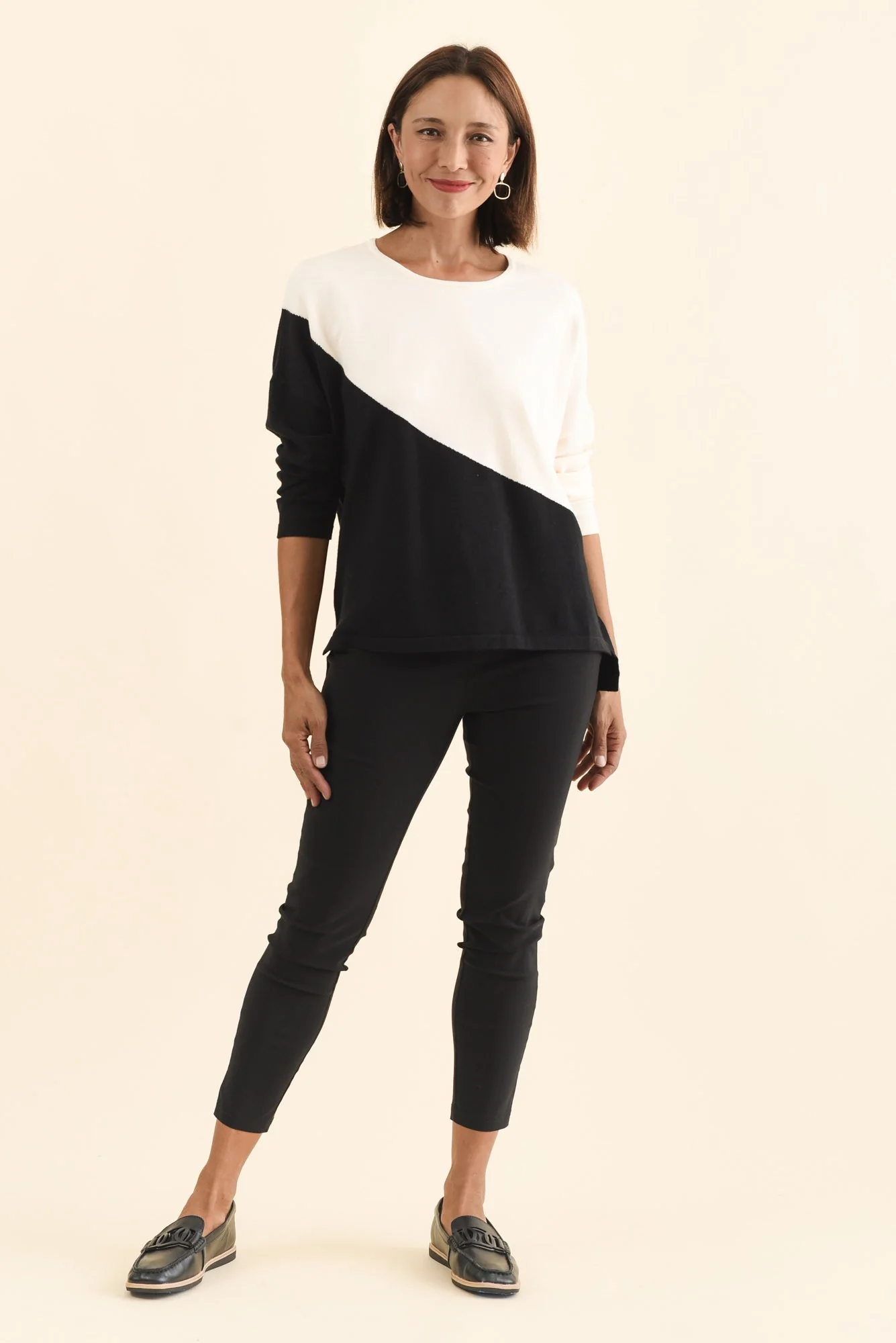 Mona Black Splice Knit Sweater - Image 6