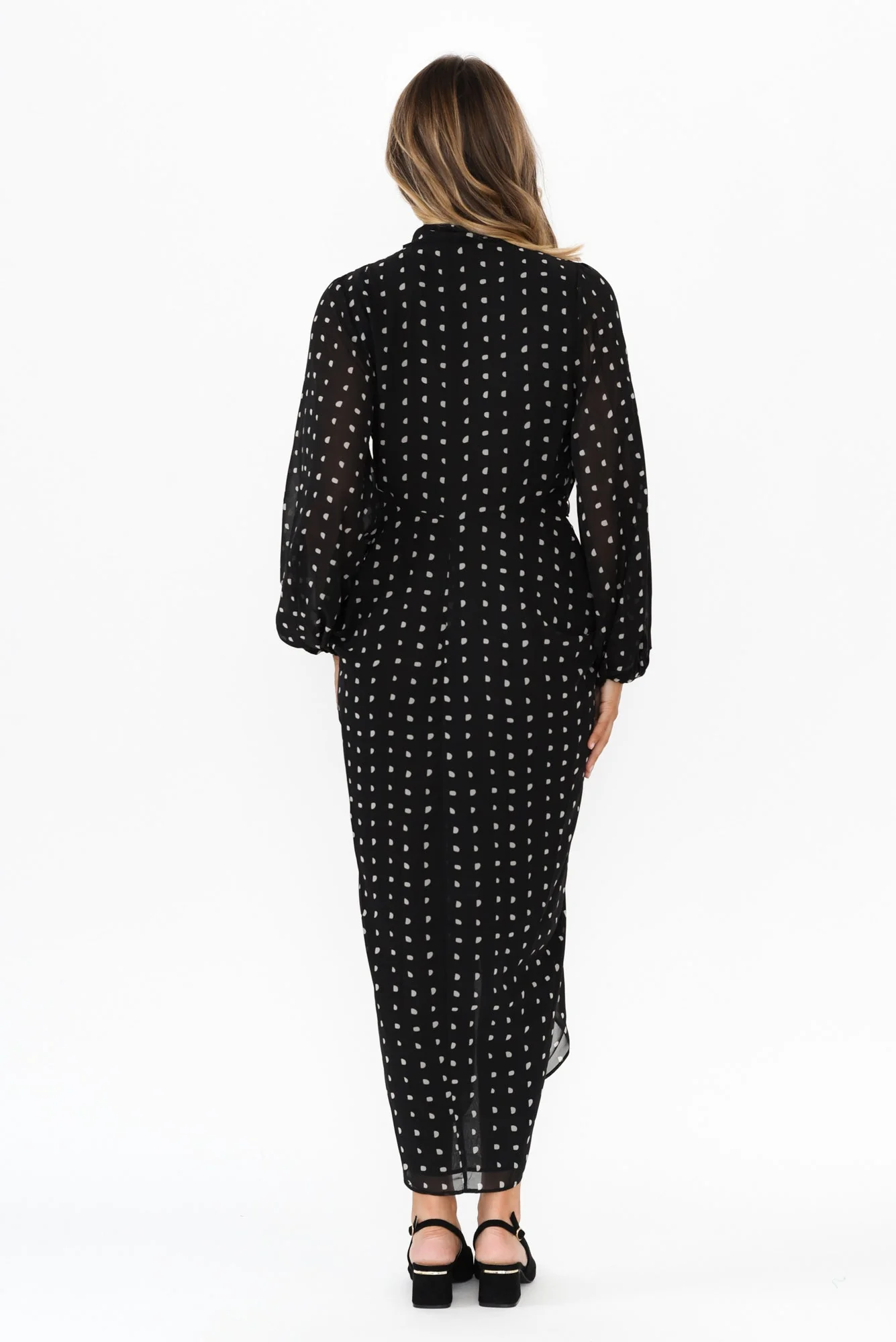 Mona Black Spot Dress - Image 4