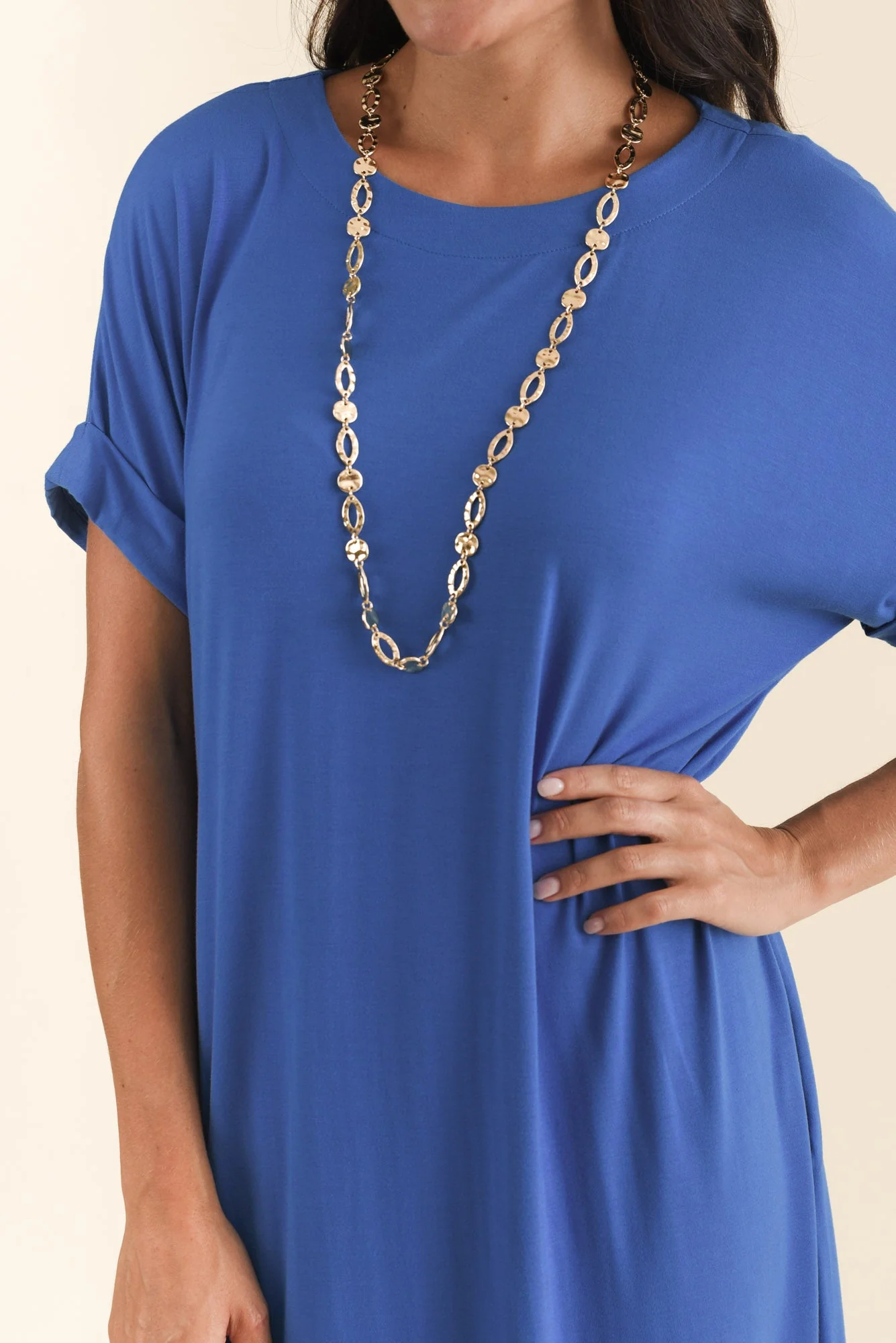 Monica Blue Bamboo Dress - Image 6
